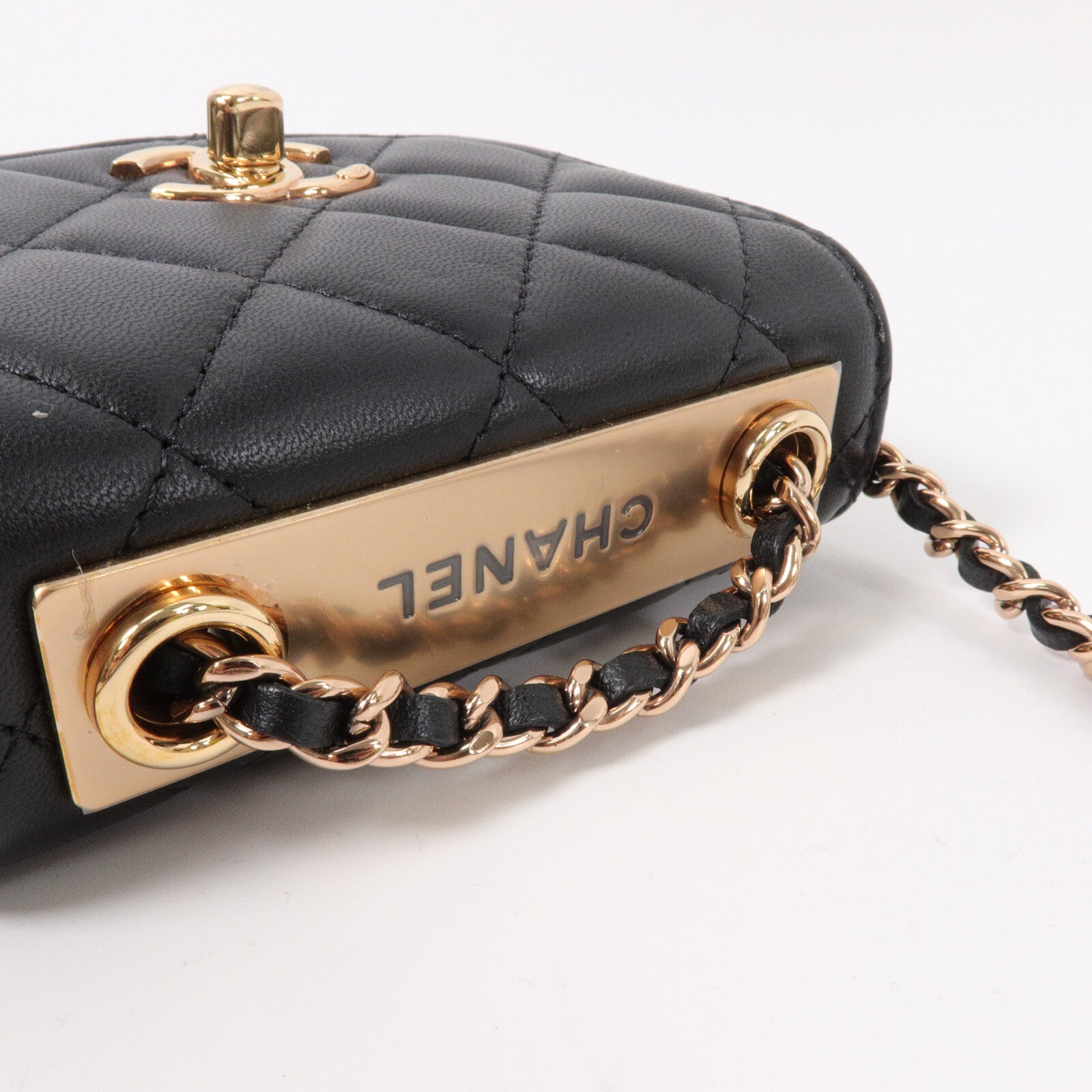 CHANEL 羊皮皮革Trendy CC Mini鏈帶肩背袋