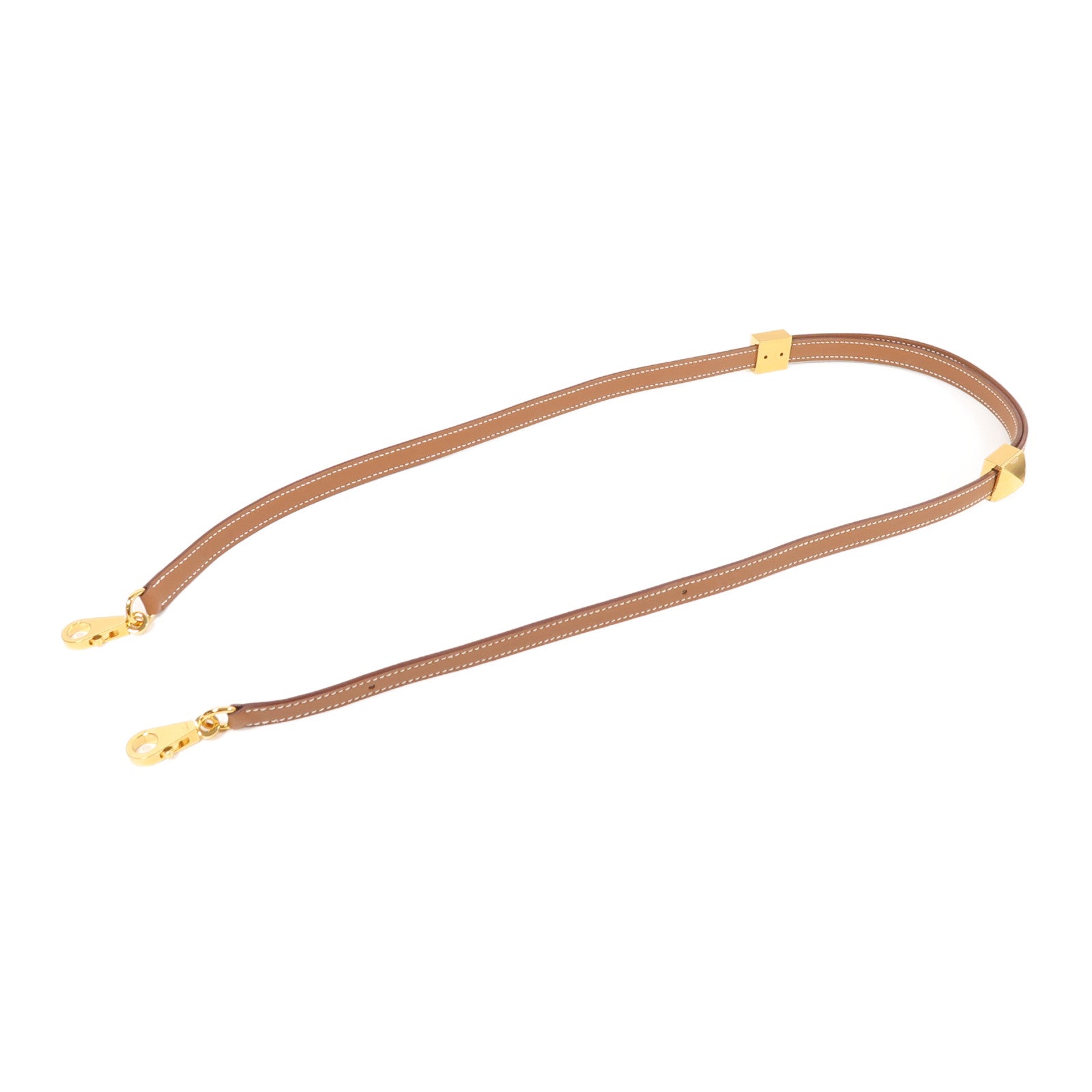 HERMES Swift皮革Strap金扣肩背帶37 Gold