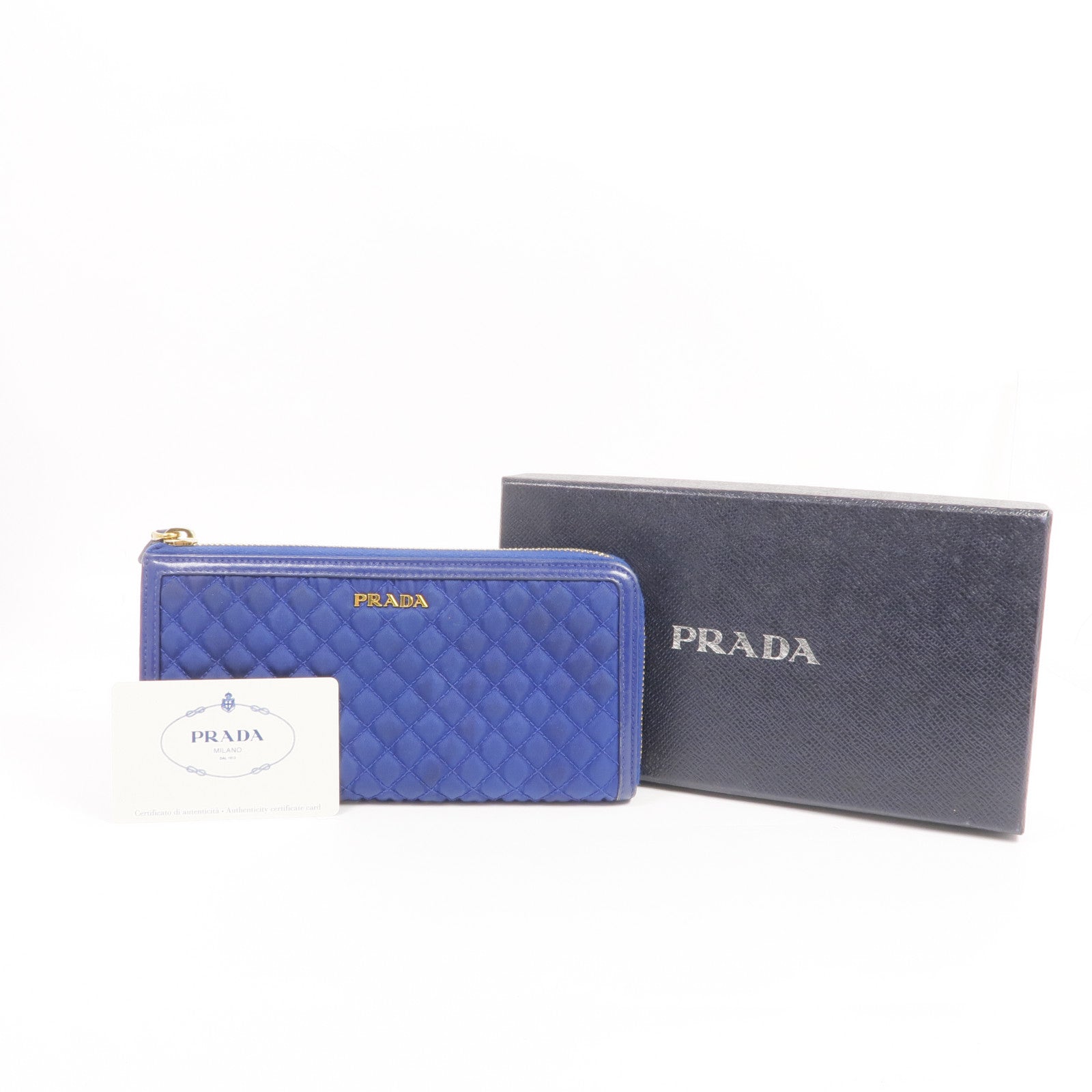 PRADA 尼龍Long Wallet金扣長錢包