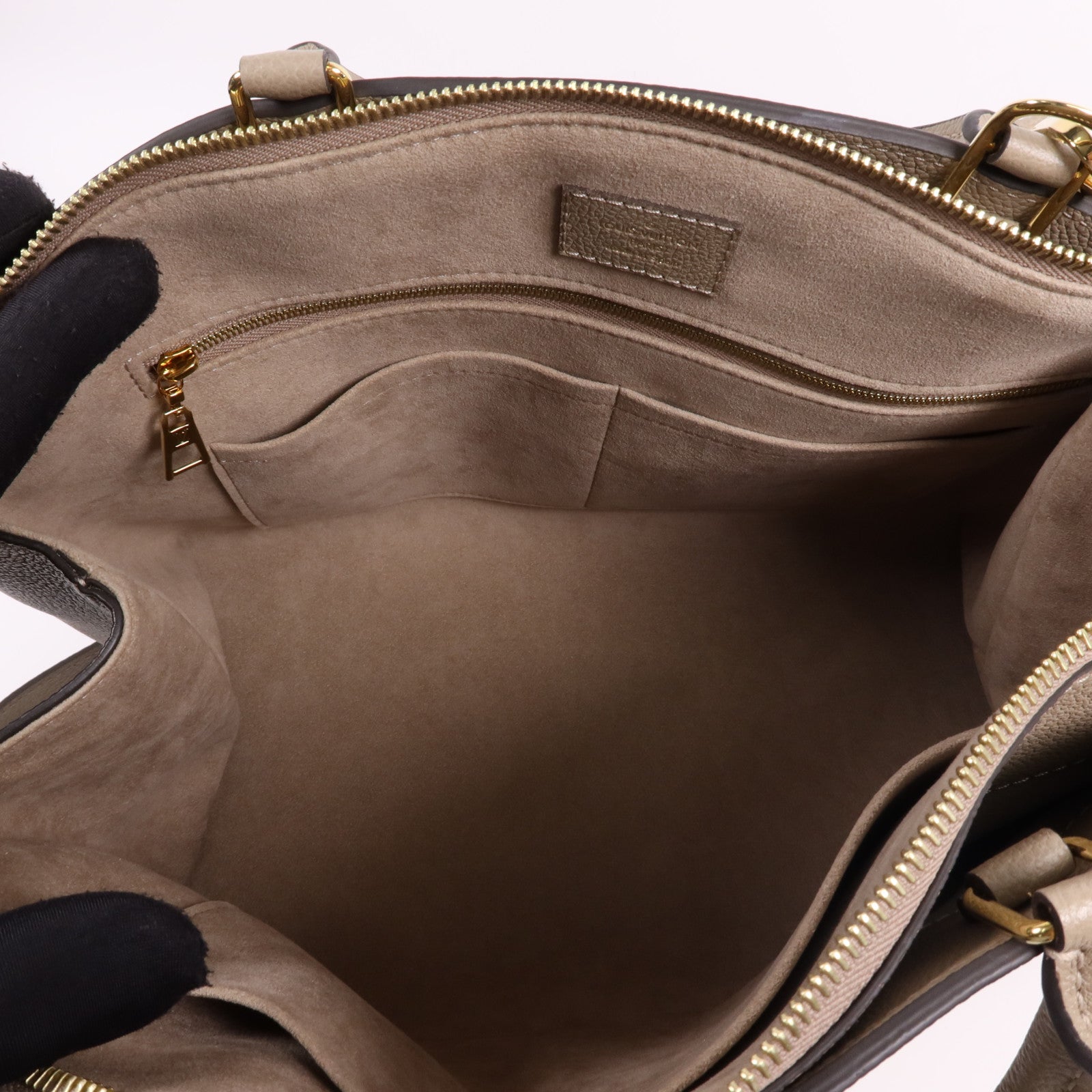 LOUIS VUITTON Monogram Empreinte Grand Palais金扣手挽肩背兩用袋