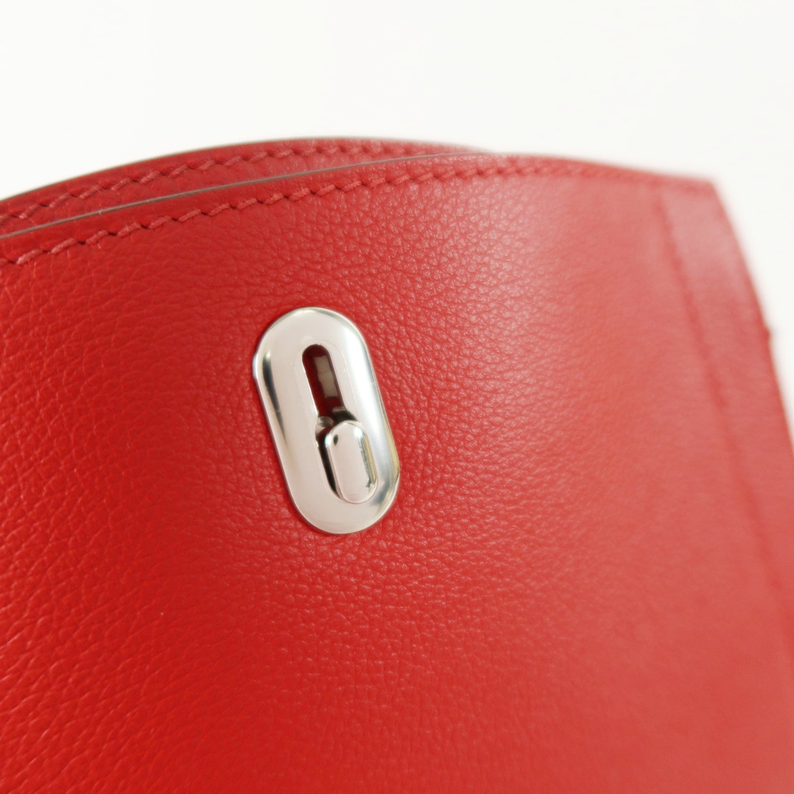 HERMES Evercolor皮革Sac A Dos GR24銀扣背包Rouge Piment