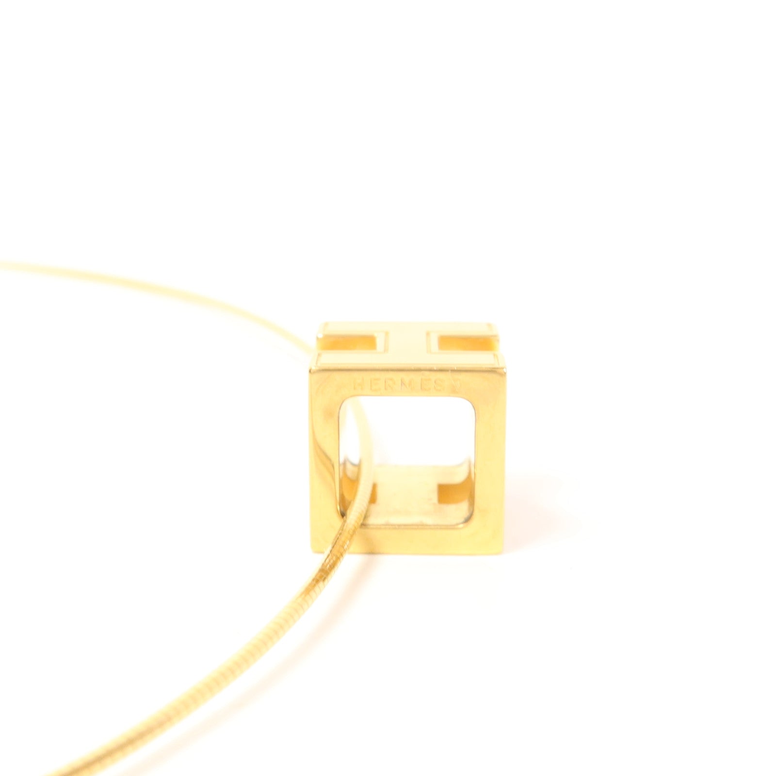 HERMES 金屬Cube d'H (H Cube)項鍊