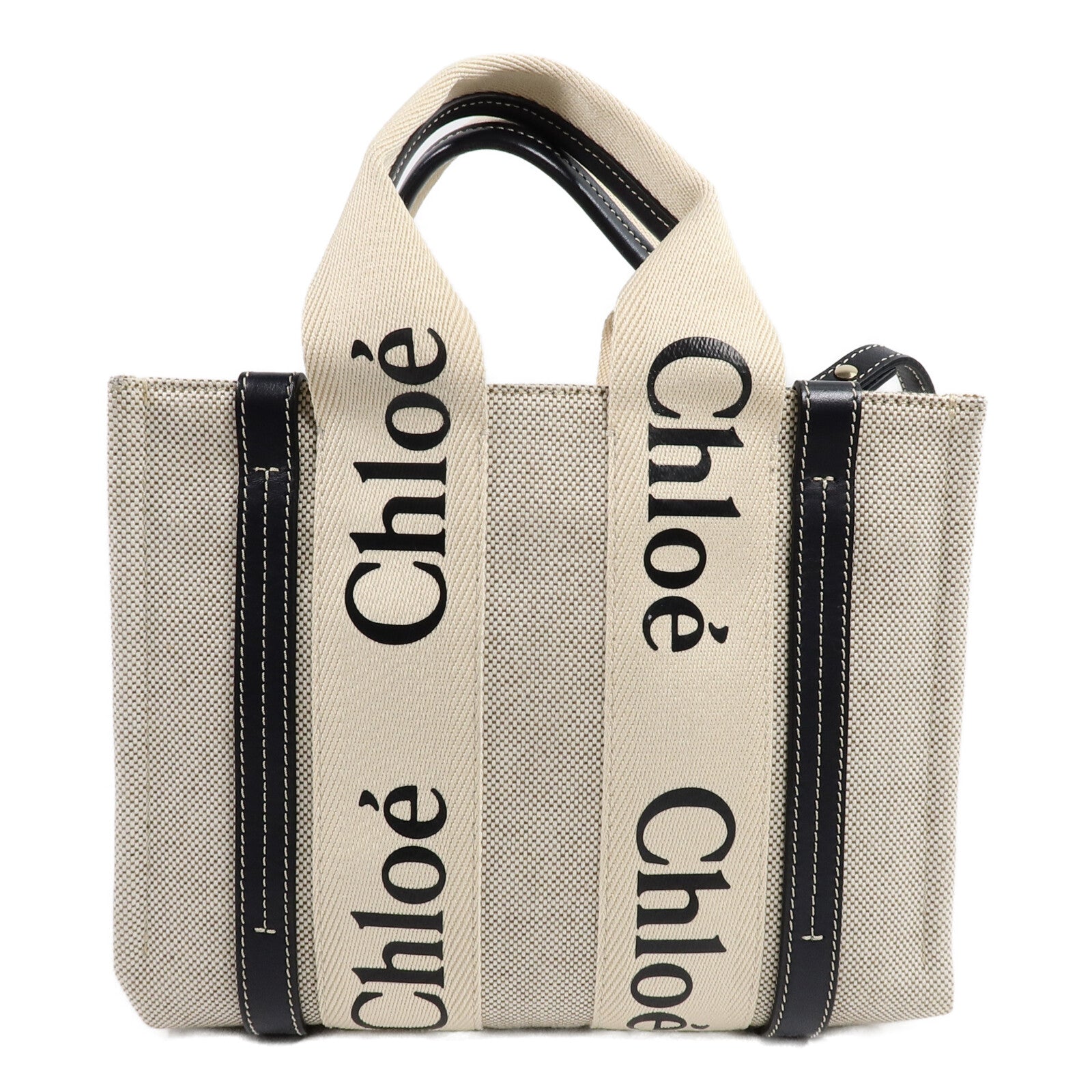 Chloe 帆布Woody Small Tote Bag手挽肩背兩用袋