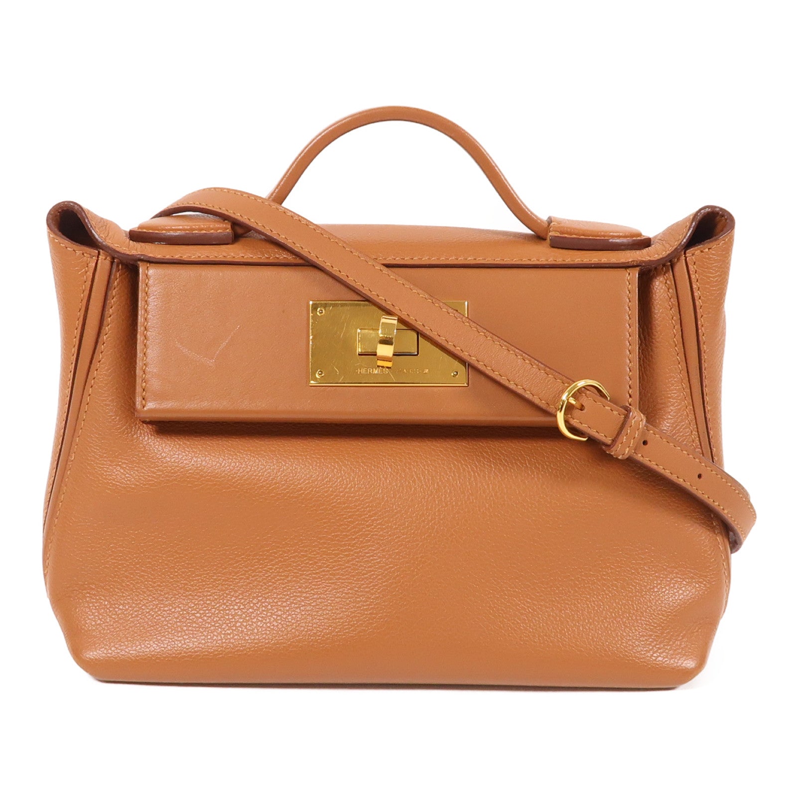 HERMES Epsom皮革Mini 24/24金扣手挽肩背兩用袋