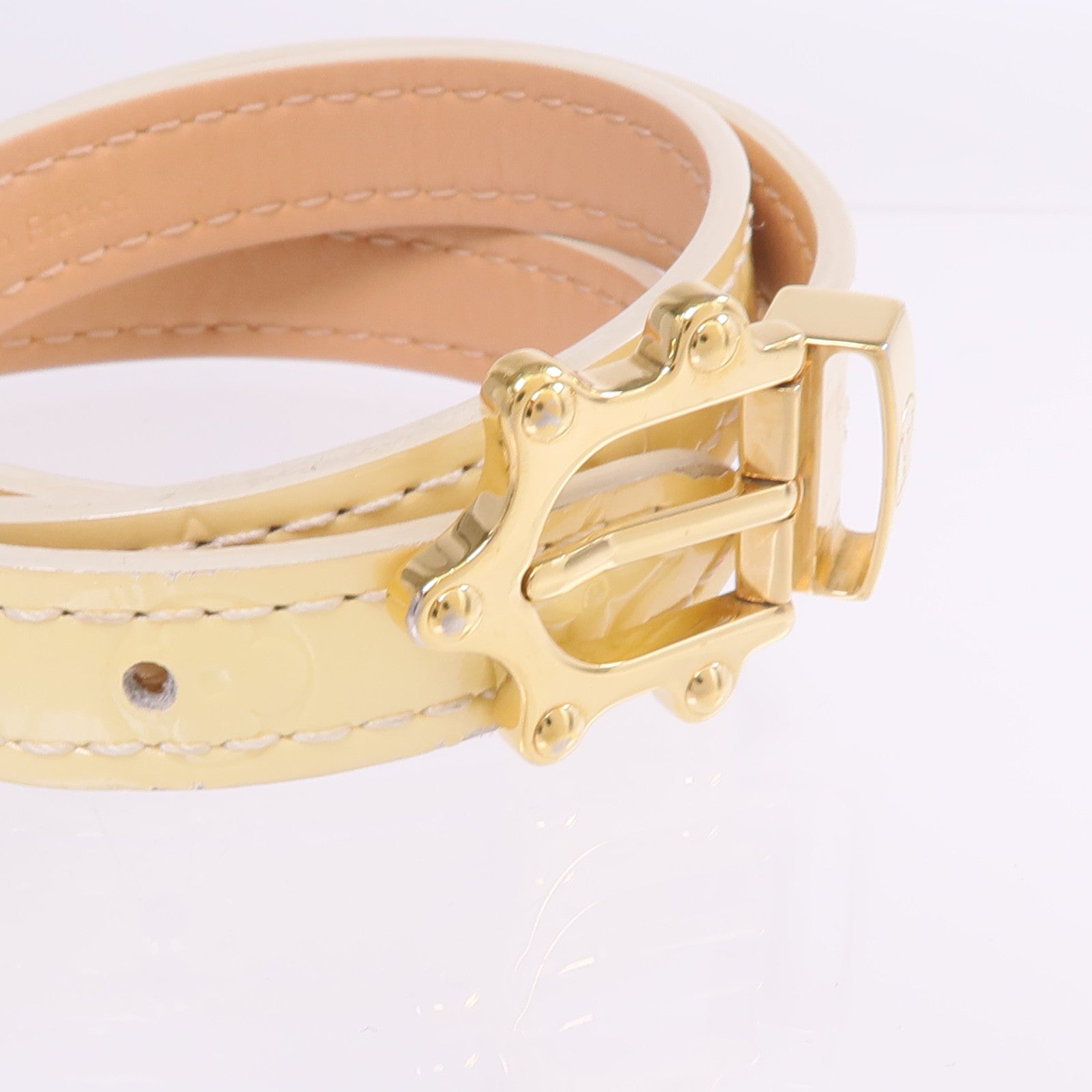 LOUIS VUITTON 【激減優惠】Monogram Vernis Triple Tour Bracelet金扣手帶