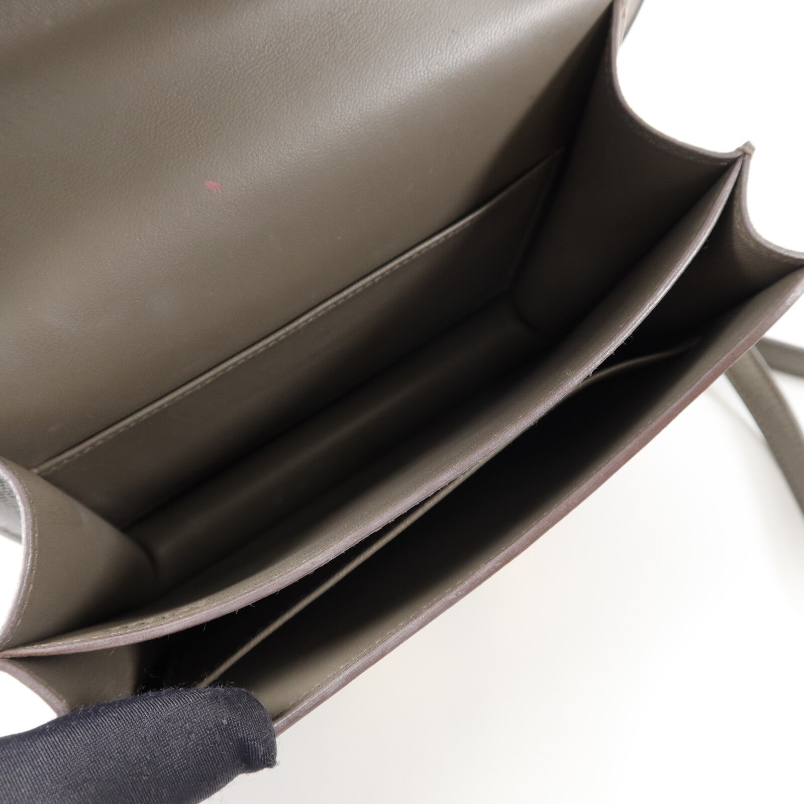 HERMES Epsom皮革Constance Mini肩背袋Gris Etain