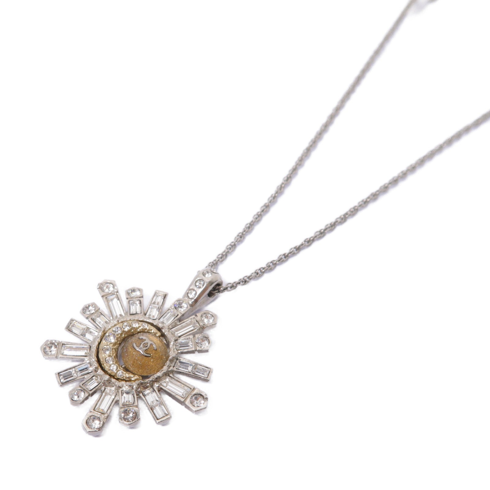 CHANEL 【激減優惠】PVC/金屬Necklace項鍊銀色
