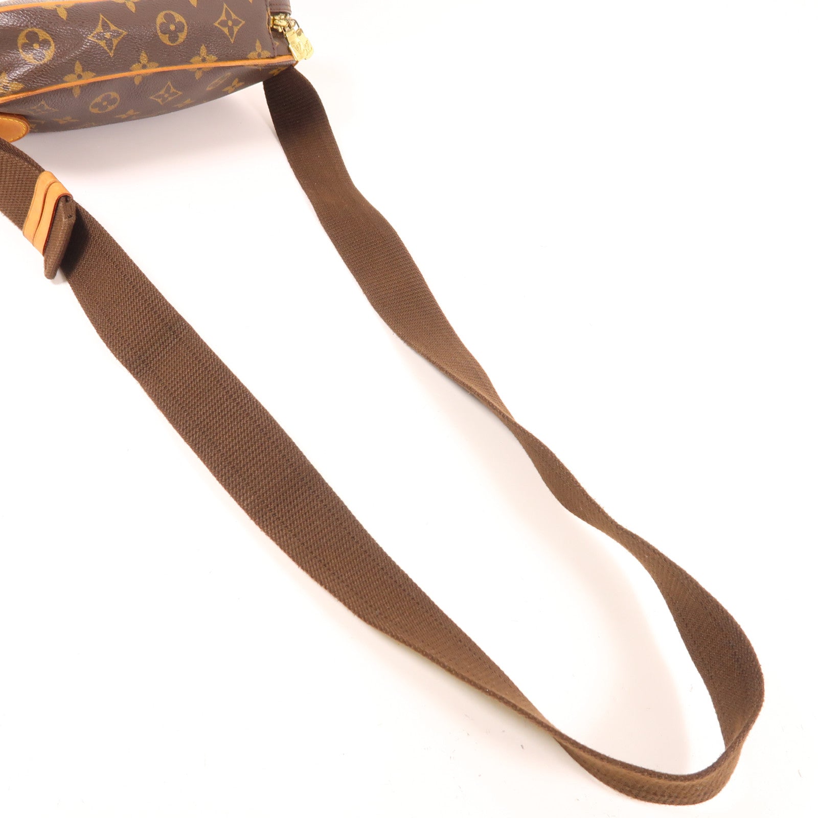 LOUIS VUITTON Monogram Pochette Gange金扣肩背袋棕色