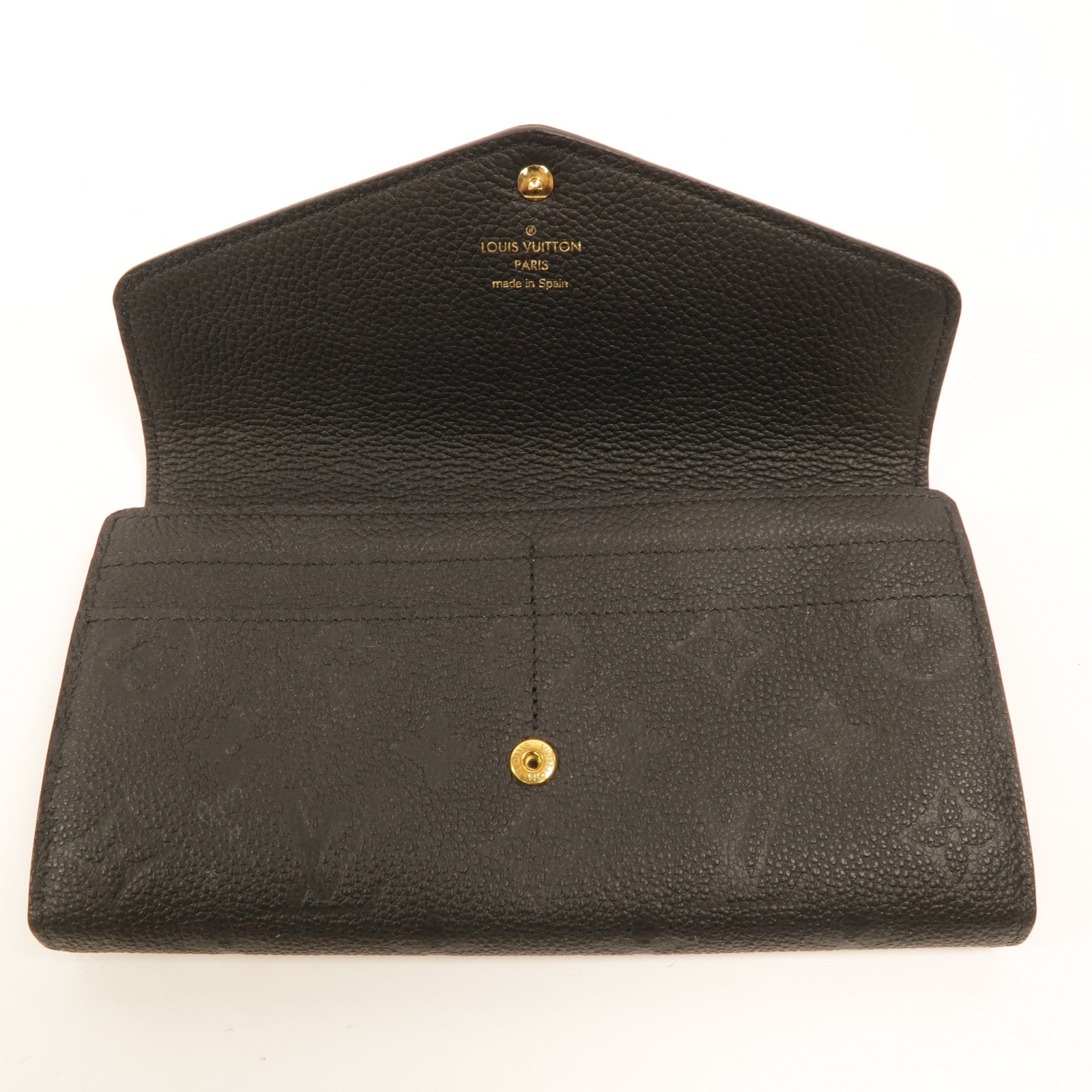 LOUIS VUITTON Monogram Empreinte Sarah Long Wallet金扣長錢包