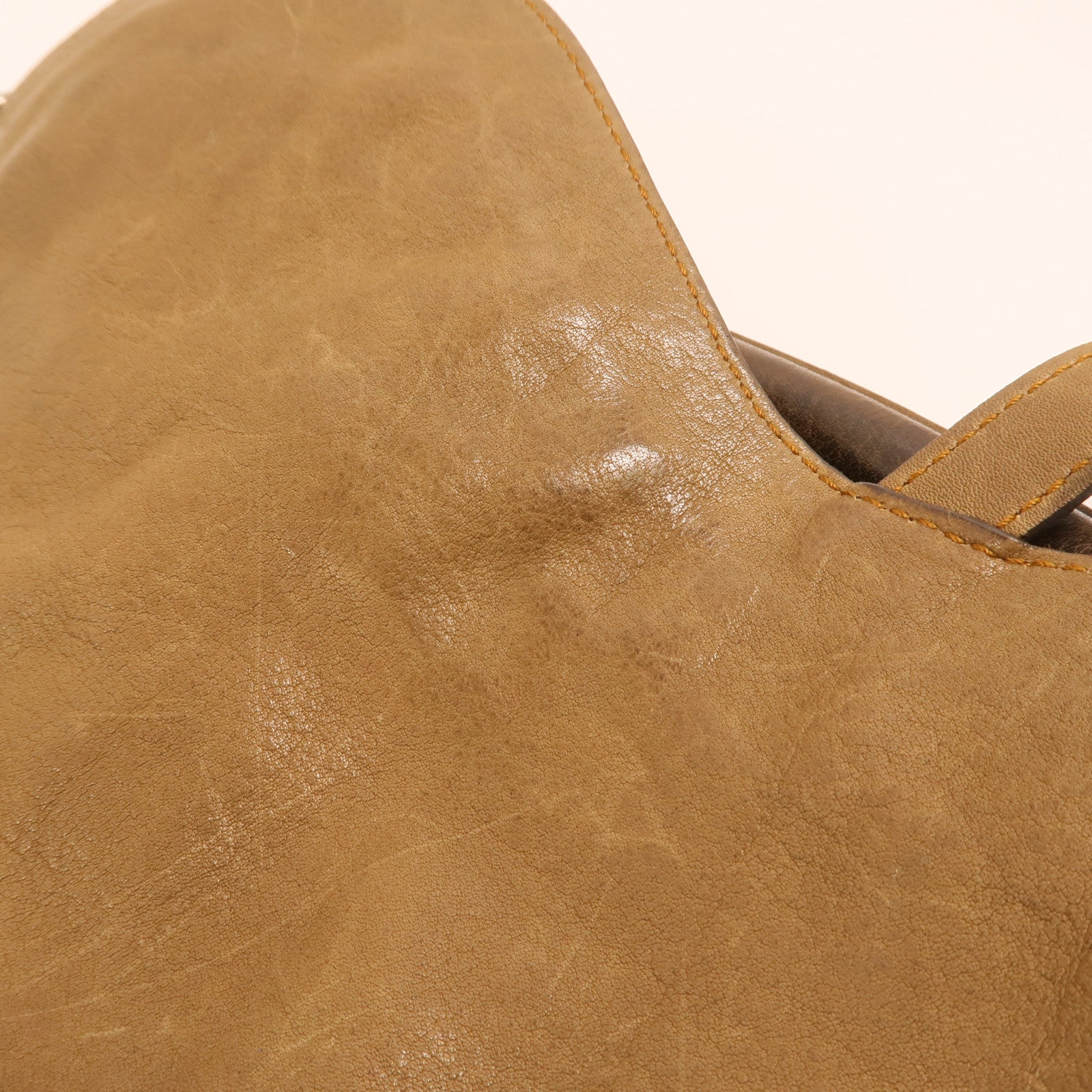 Dior 牛皮皮革Vintage Saddle Bag銀扣手挽袋
