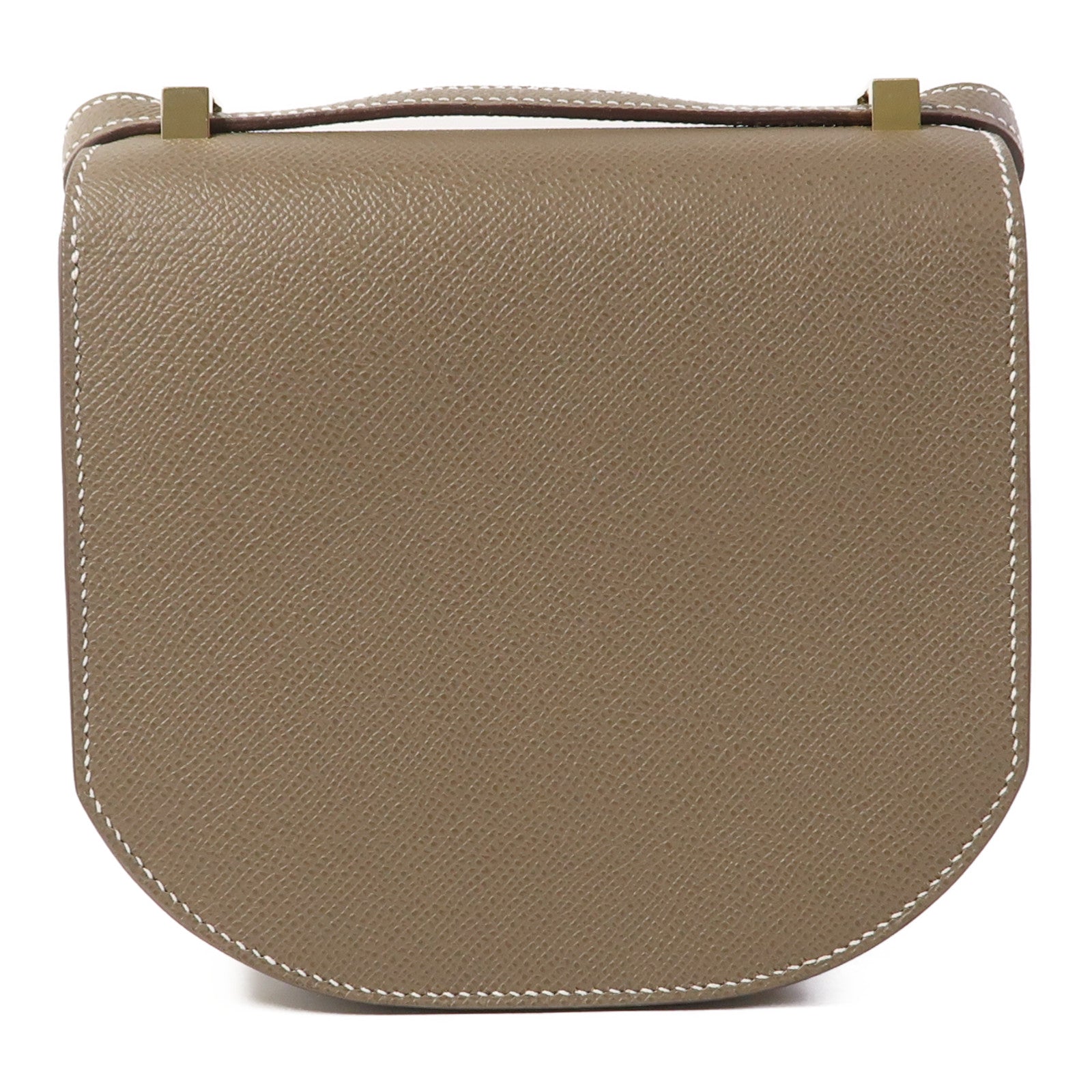 HERMES Epsom皮革Mosaique Mini金扣肩背袋