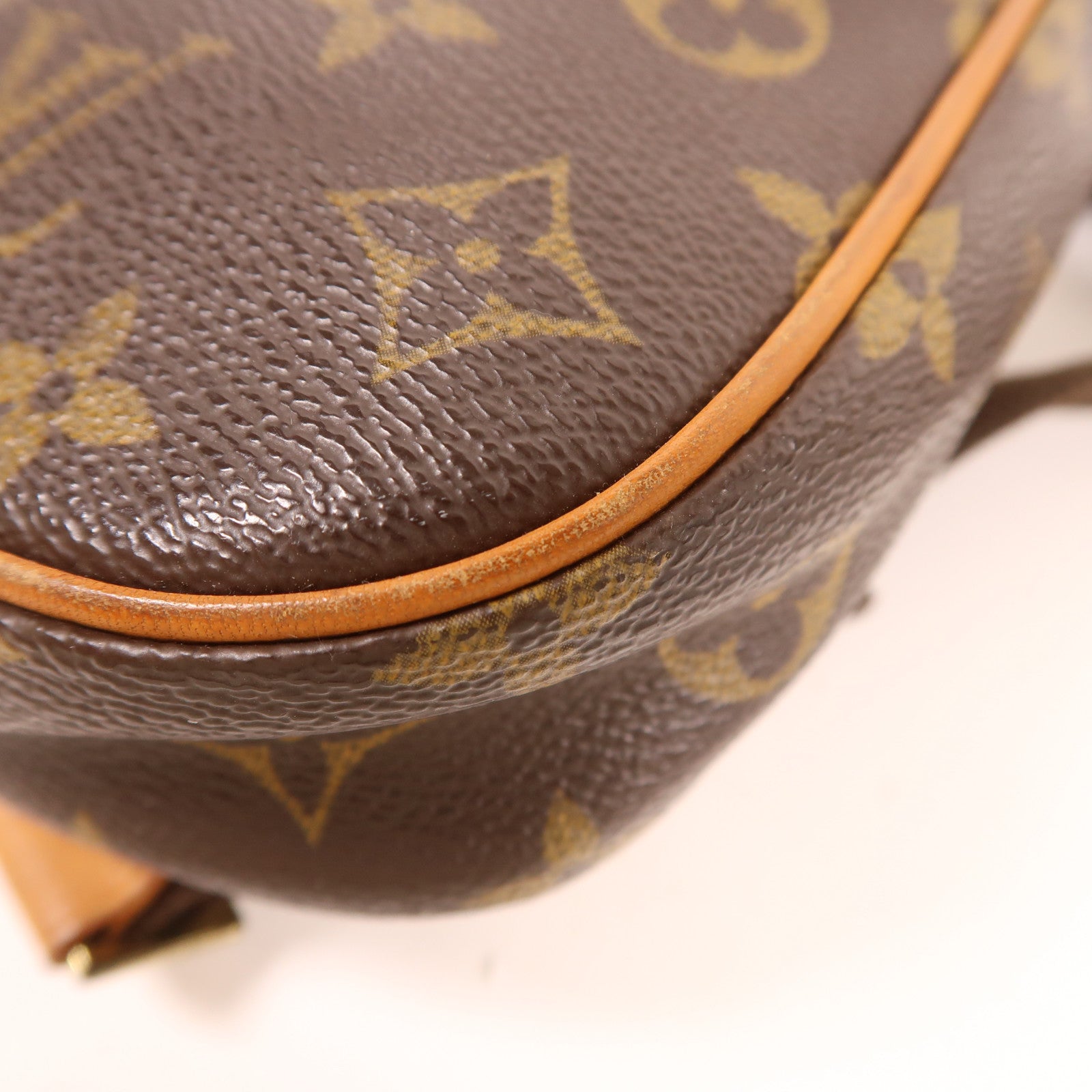 LOUIS VUITTON Monogram Pochette Gange金扣肩背袋棕色