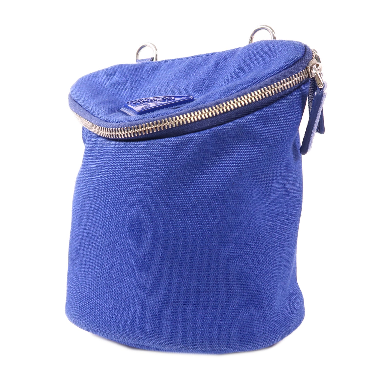 PRADA 帆布Shoulder Bag銀扣肩背袋