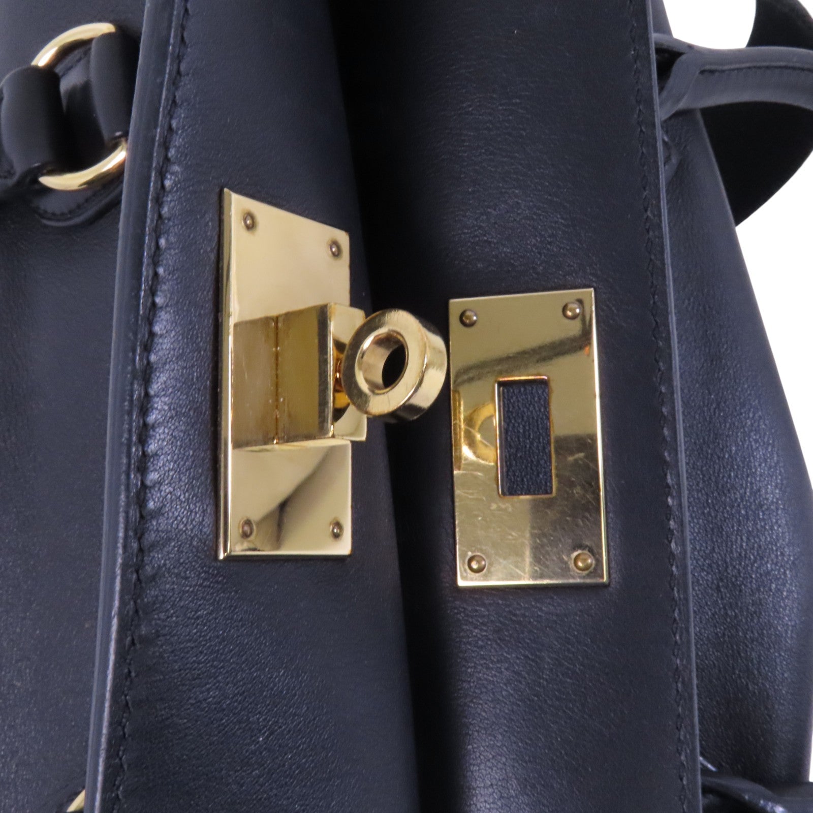 HERMES Swift皮革Tool Box 20金扣手挽肩背兩用袋