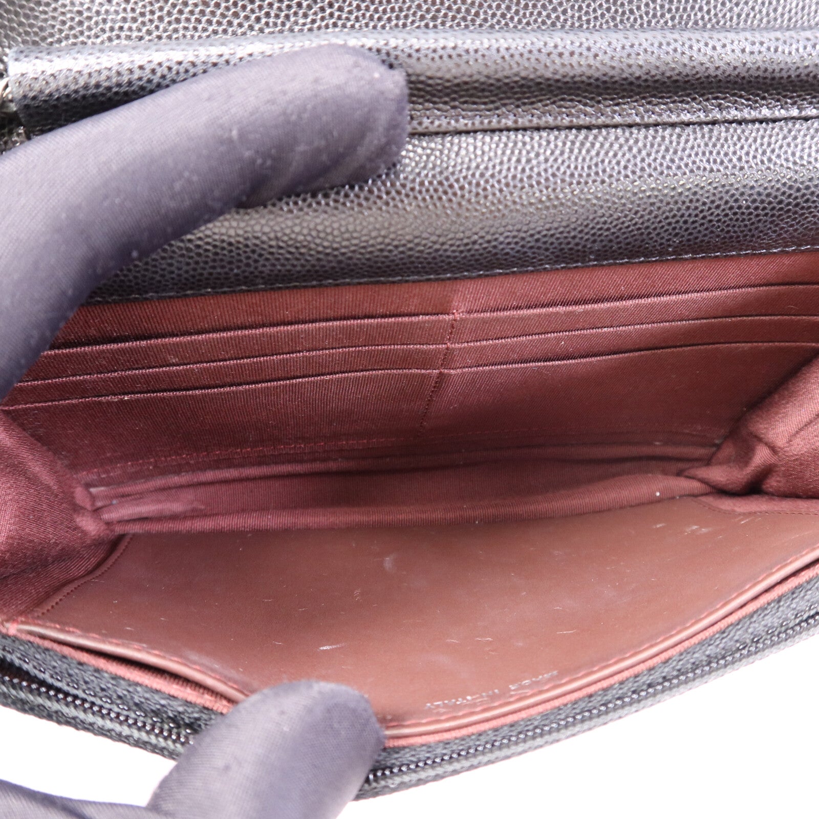 CHANEL 牛皮皮革WOC Wallet On Chain銀扣鏈帶肩背袋