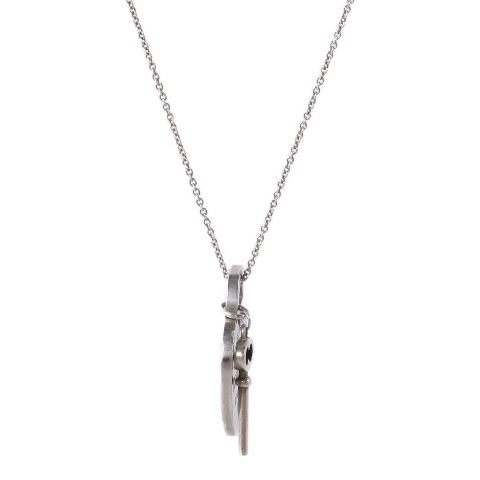 TIFFANY＆CO 925純銀Heart Tag with Key Necklace項鍊