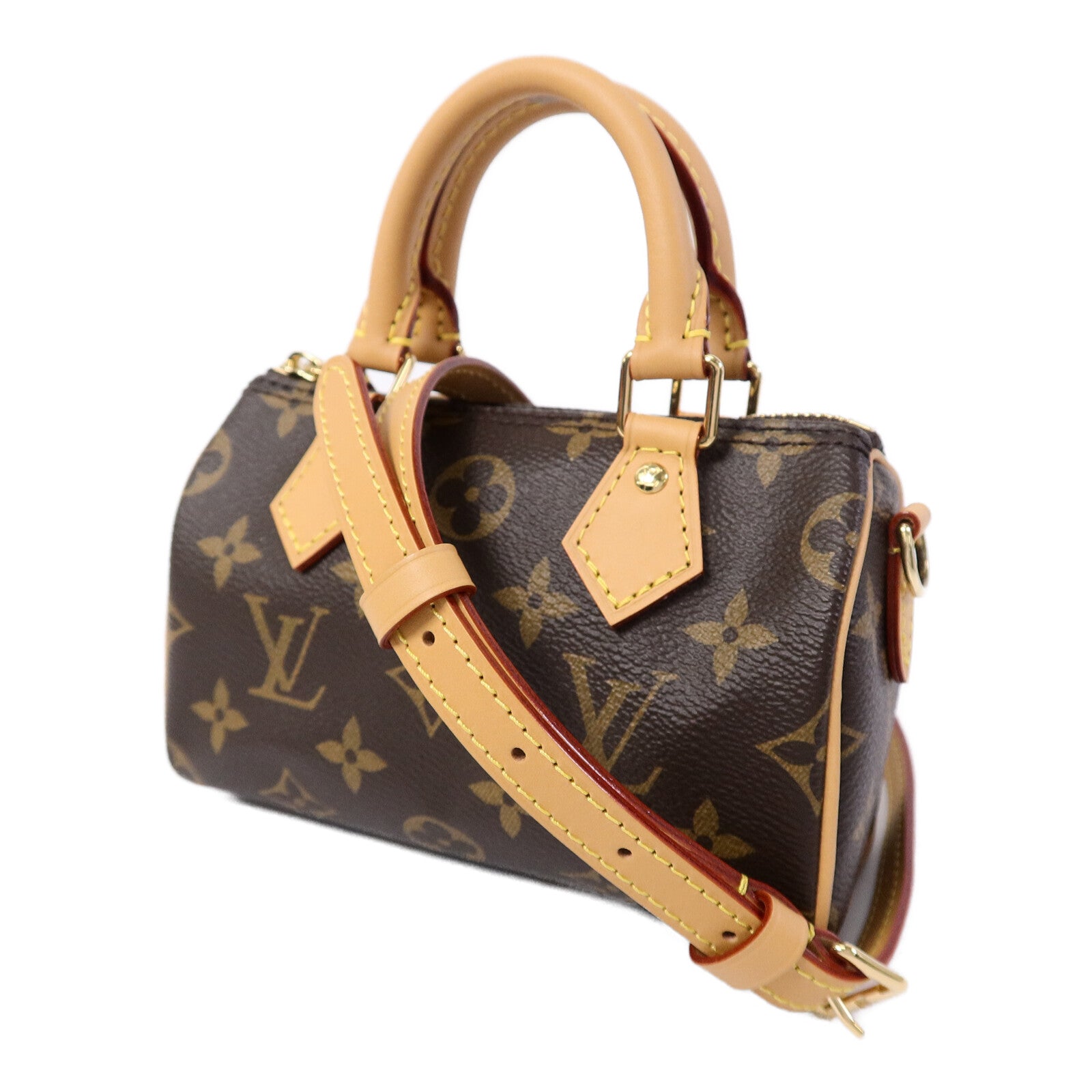 LOUIS VUITTON Monogram Nano Speedy手挽肩背兩用袋
