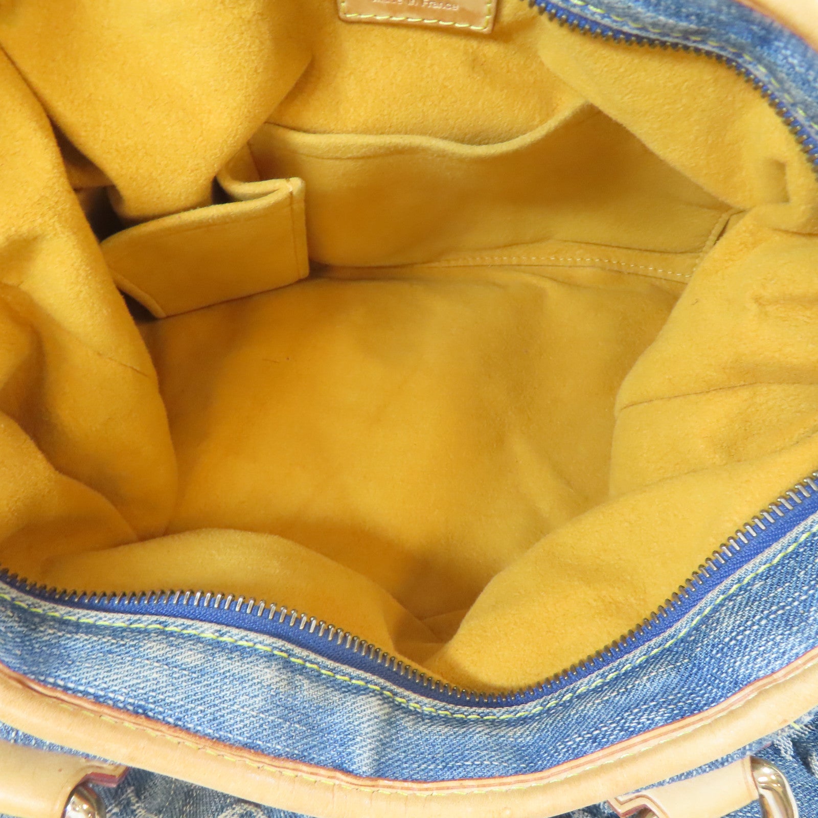 LOUIS VUITTON Monogram Denim Neo Cabby MM金扣手挽肩背兩用袋藍色