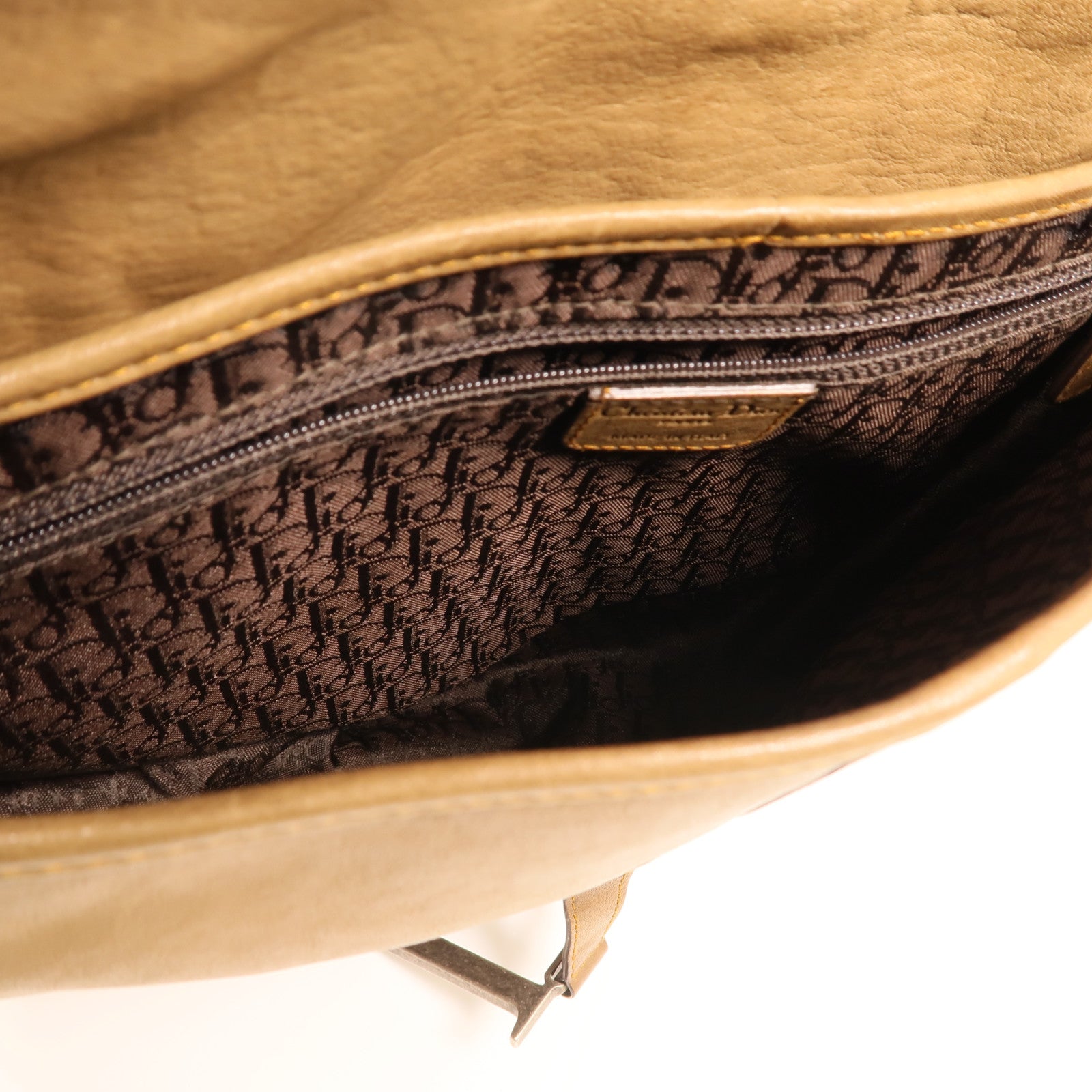 Dior 牛皮皮革Vintage Saddle Bag銀扣手挽袋