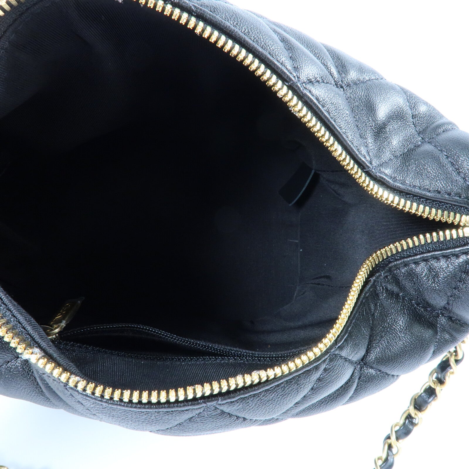 CHANEL 羊皮皮革Small Hobo金扣鏈帶手挽肩背兩用袋