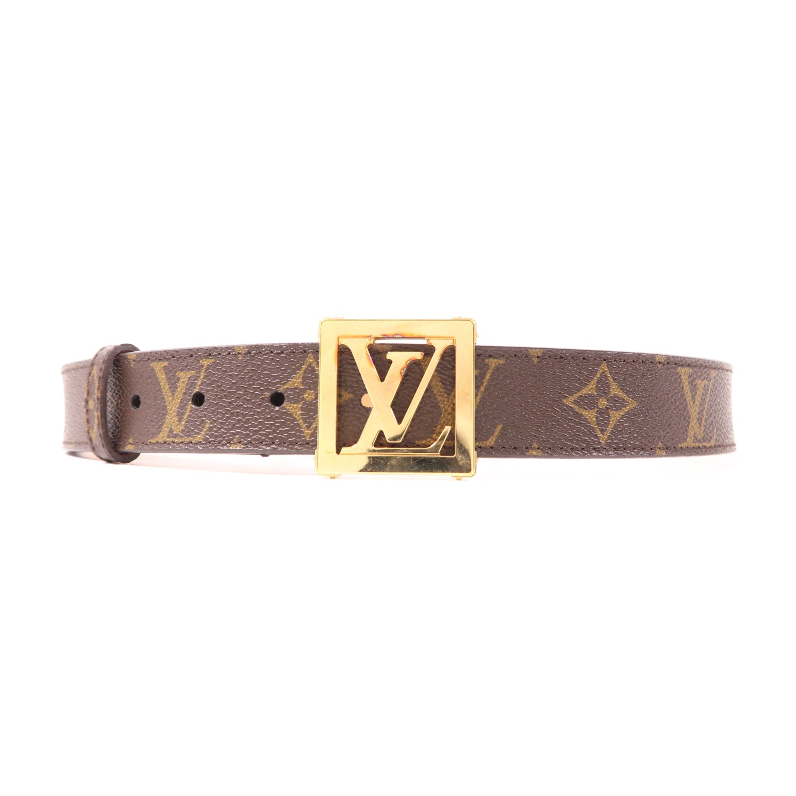 LOUIS VUITTON Monogram Belt金扣皮帶