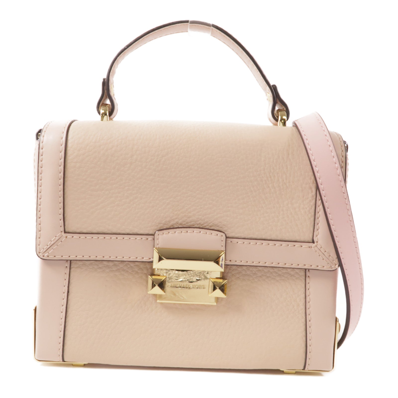 Michael Kors 牛皮皮革Hand Bag金扣手挽肩背兩用袋