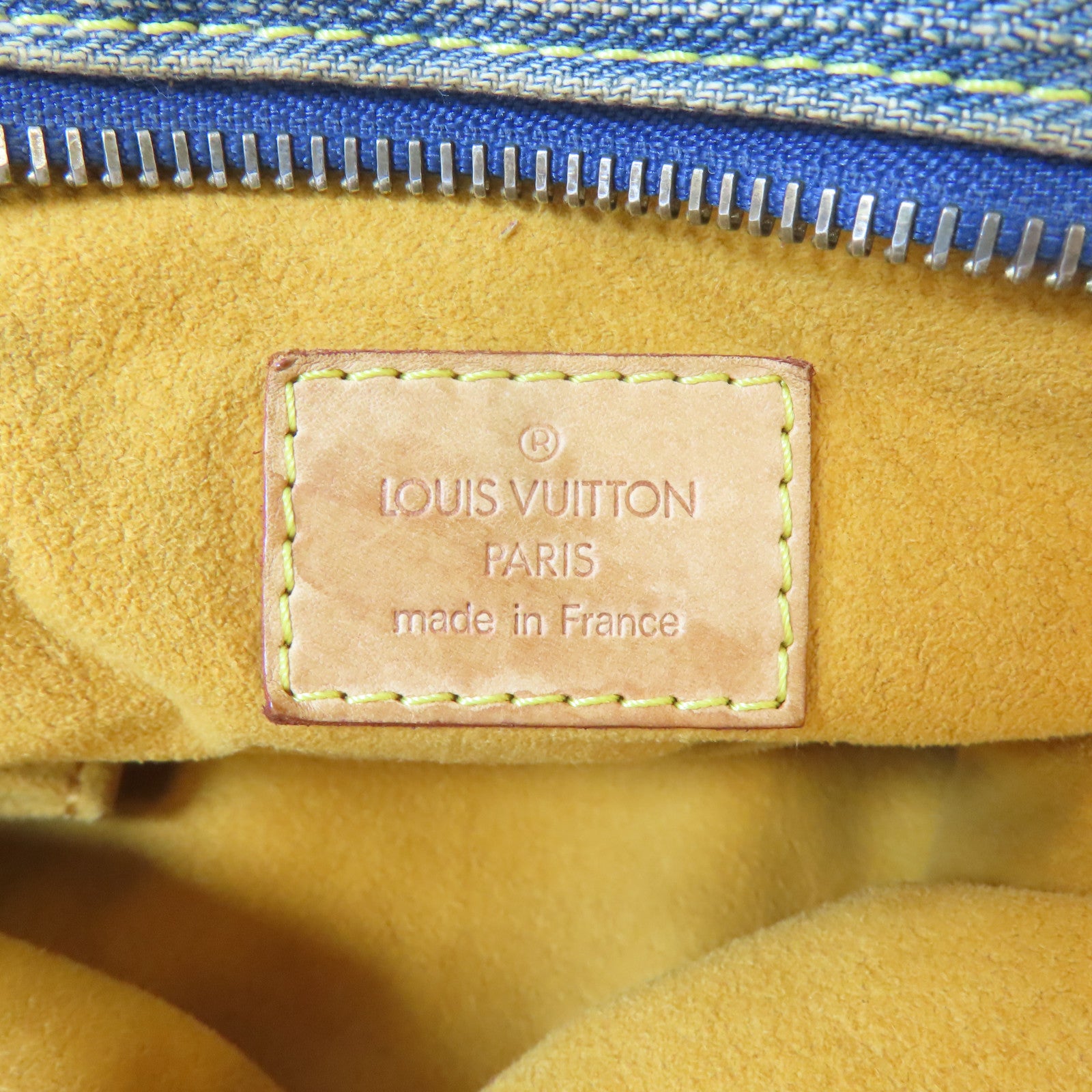 LOUIS VUITTON Monogram Denim Neo Cabby MM金扣手挽肩背兩用袋藍色