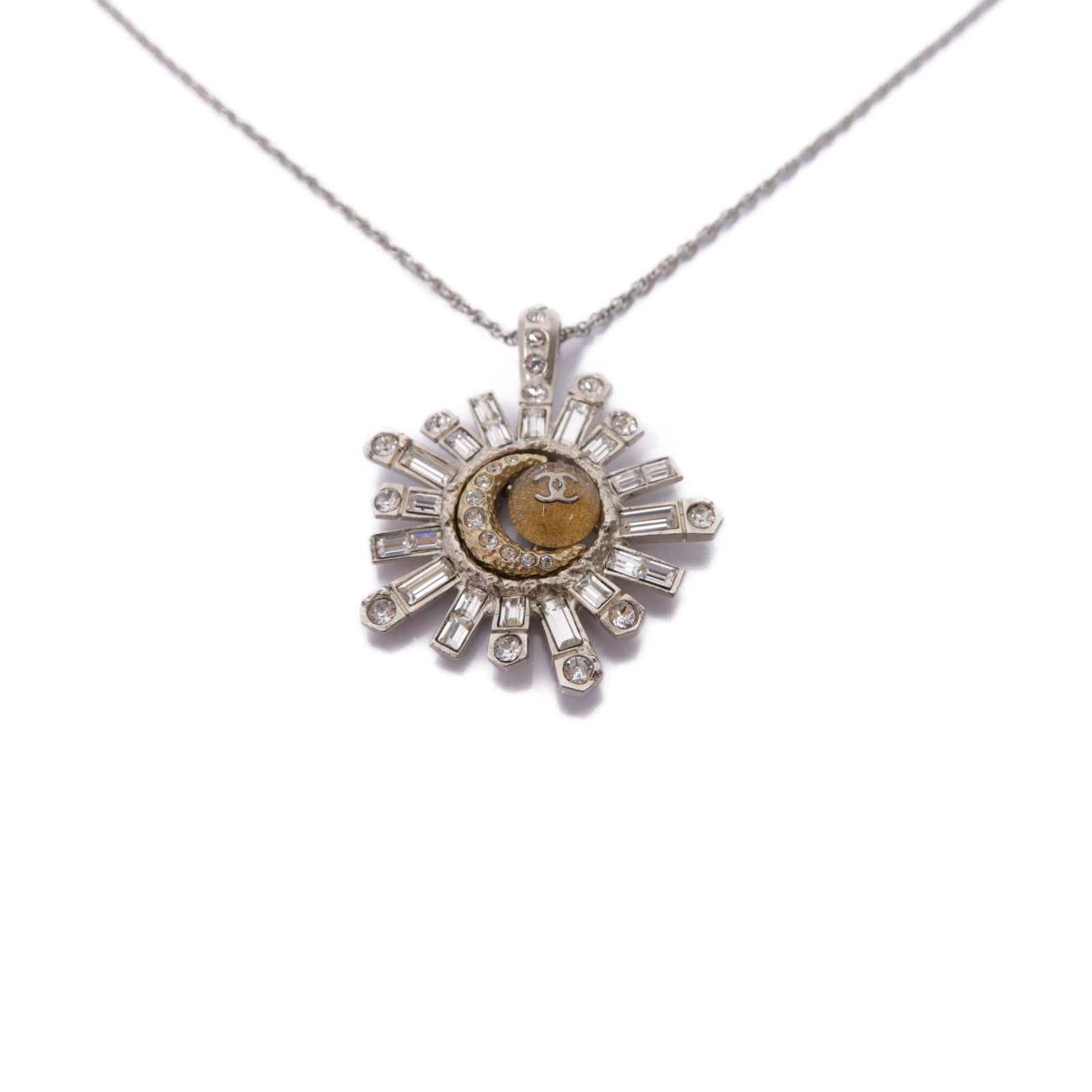CHANEL 【激減優惠】PVC/金屬Necklace項鍊銀色