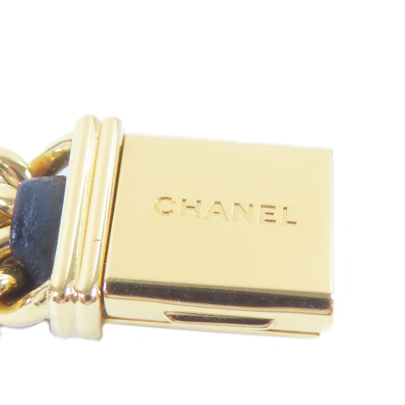 CHANEL Premiere S鍍金石英機芯手錶黑色#13.75cm