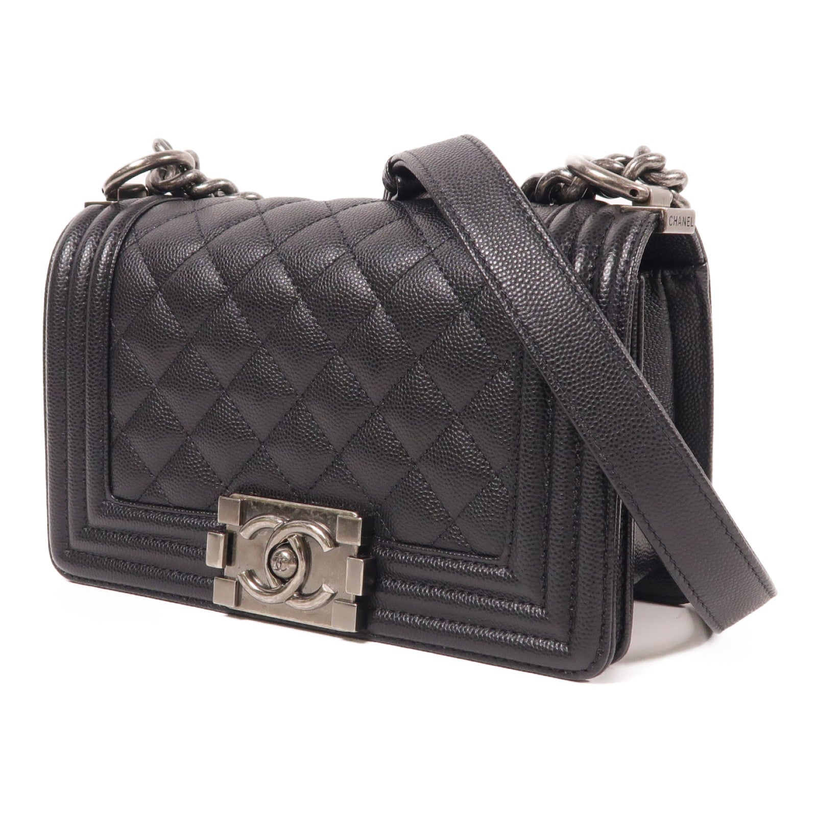 CHANEL※コメ逃げNG※プロフ必読　 最終処分SALE】CHANELココマーク キャビア二つ折り財布 A-7139