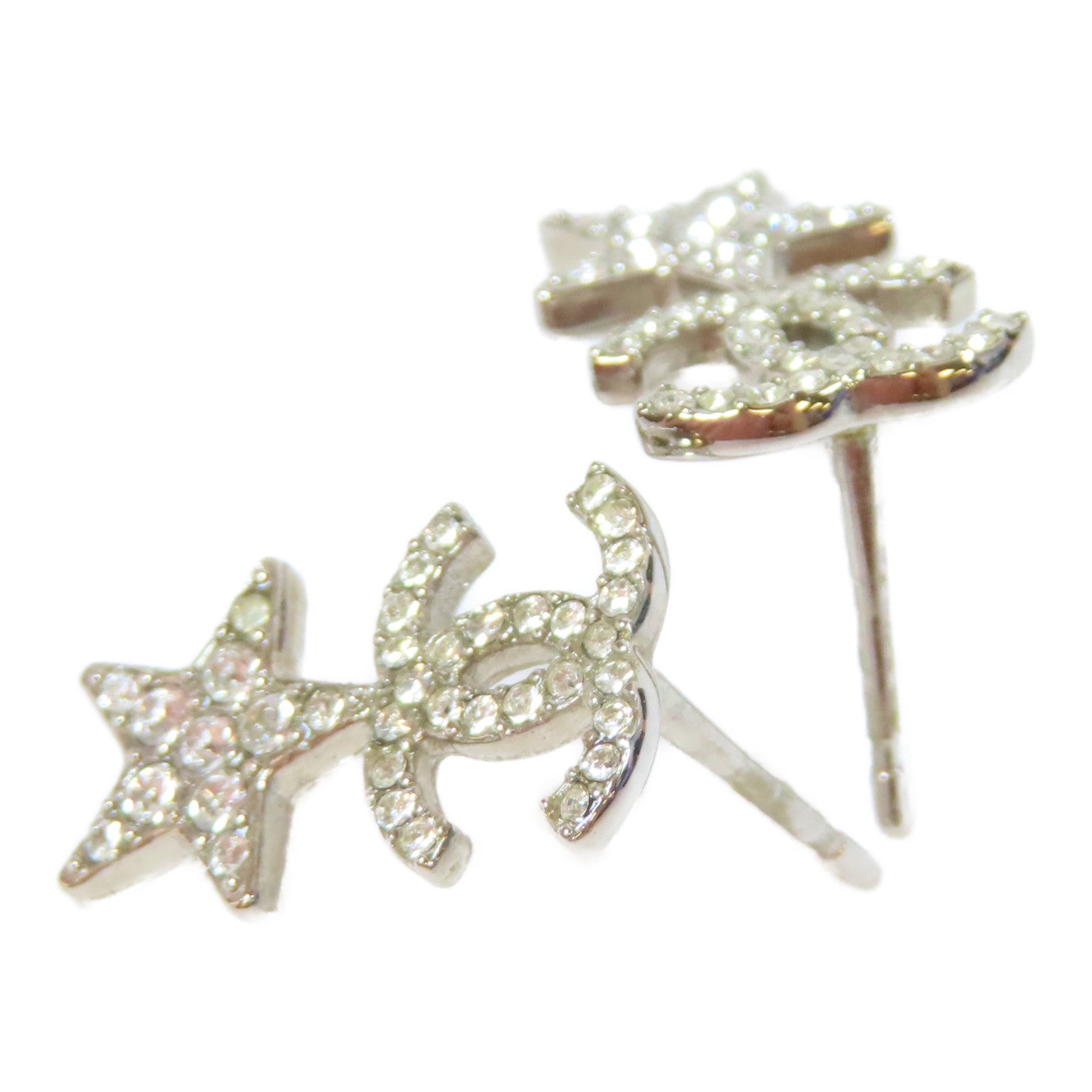 CHANEL PVC/金屬Earrings耳環銀色