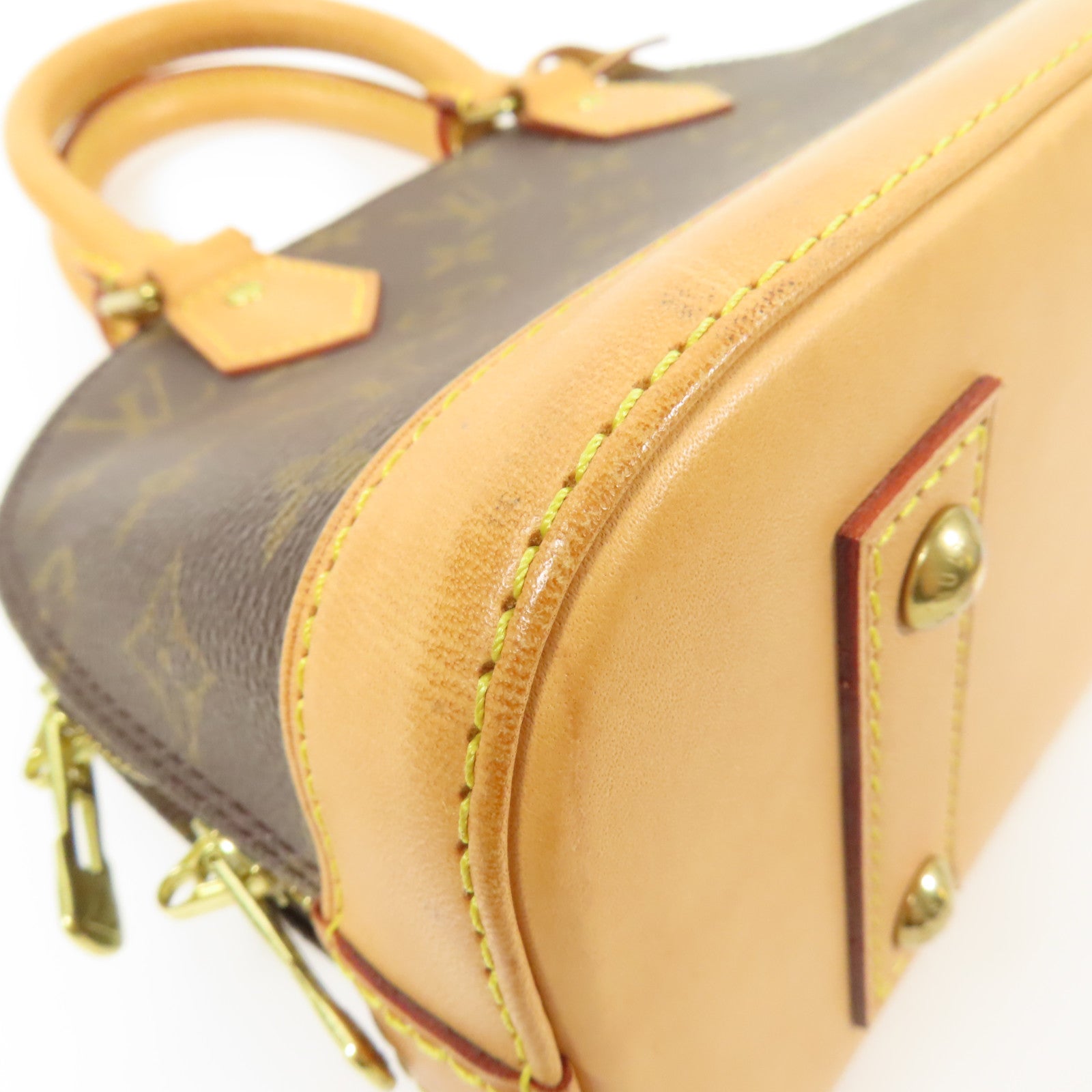 LOUIS VUITTON LV GHW Alma BB 2 Way Shoulder Bag Handbag 53152 Monogram Brown