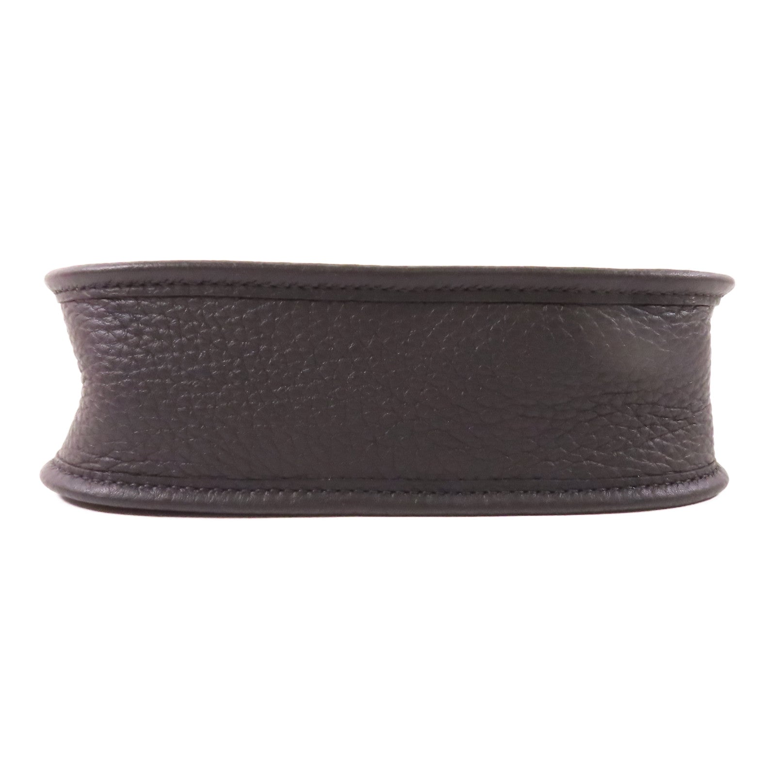 HERMES Clemence皮革Mini Evelyne TPM銀扣肩背袋Noir