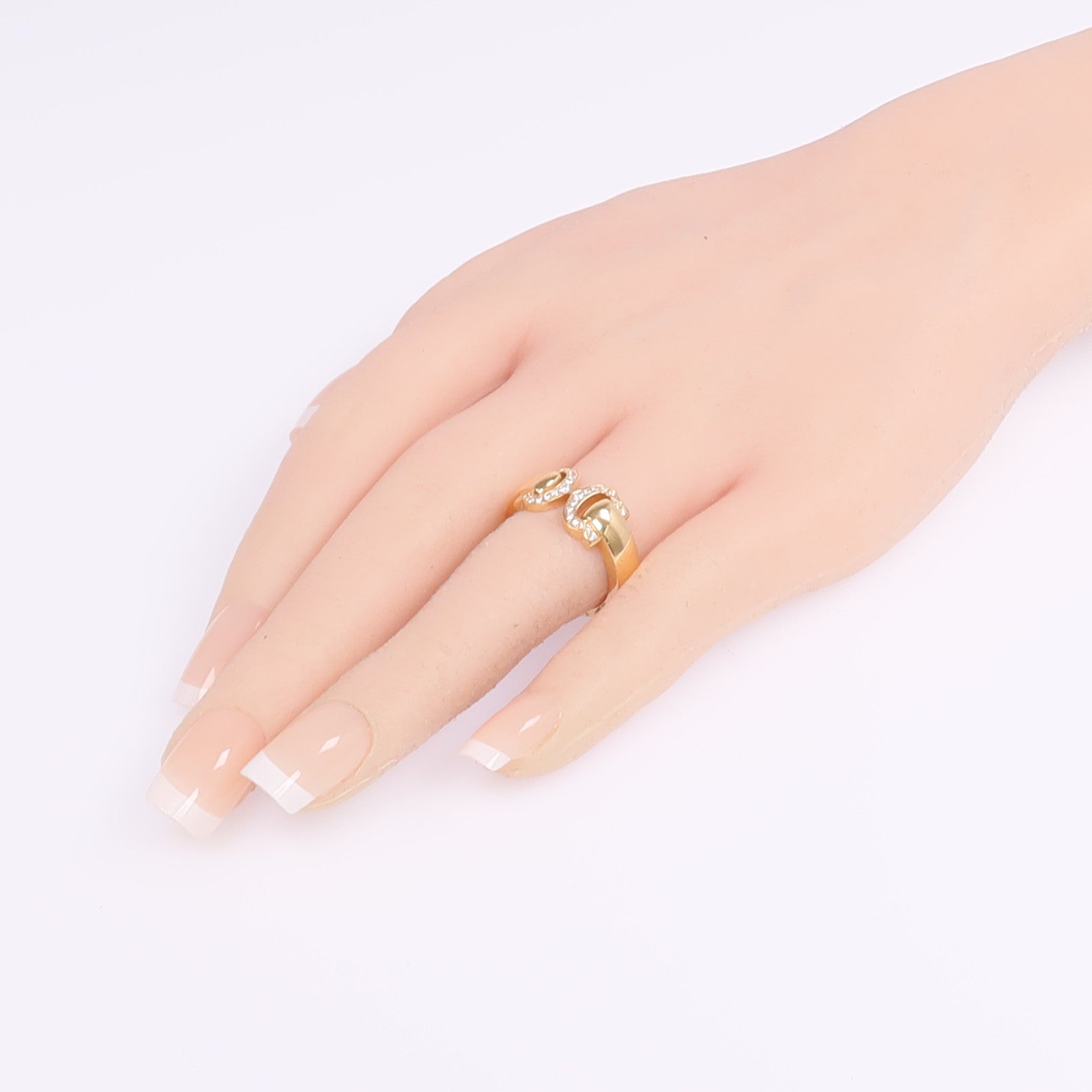 CARTIER 18K黃金2C Diamond Ring鑽石戒指Cartier#54/US#6.75