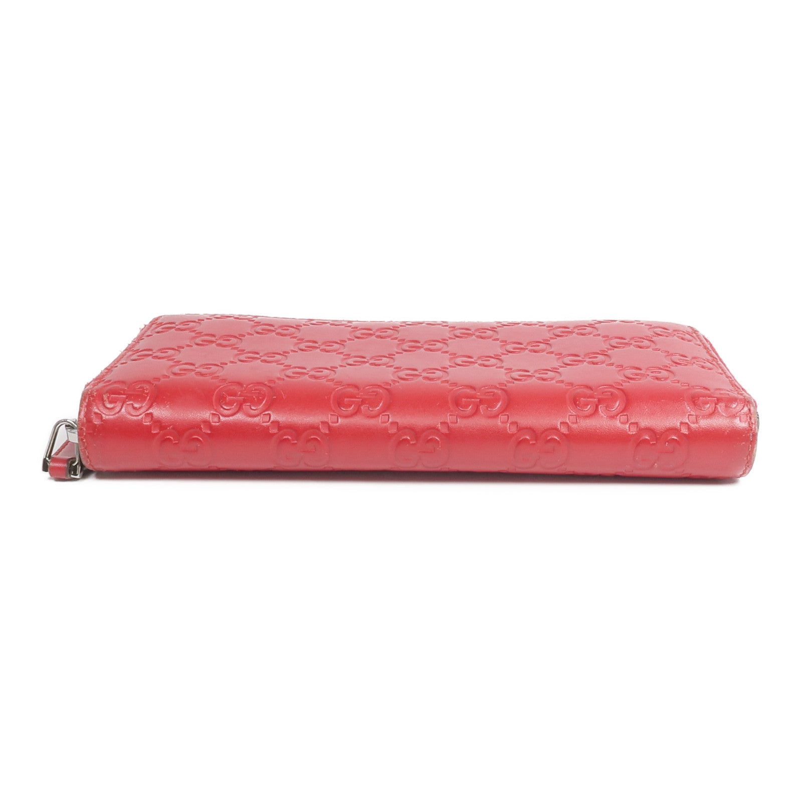 GUCCI 牛皮皮革Zipper Long Wallet銀扣長錢包