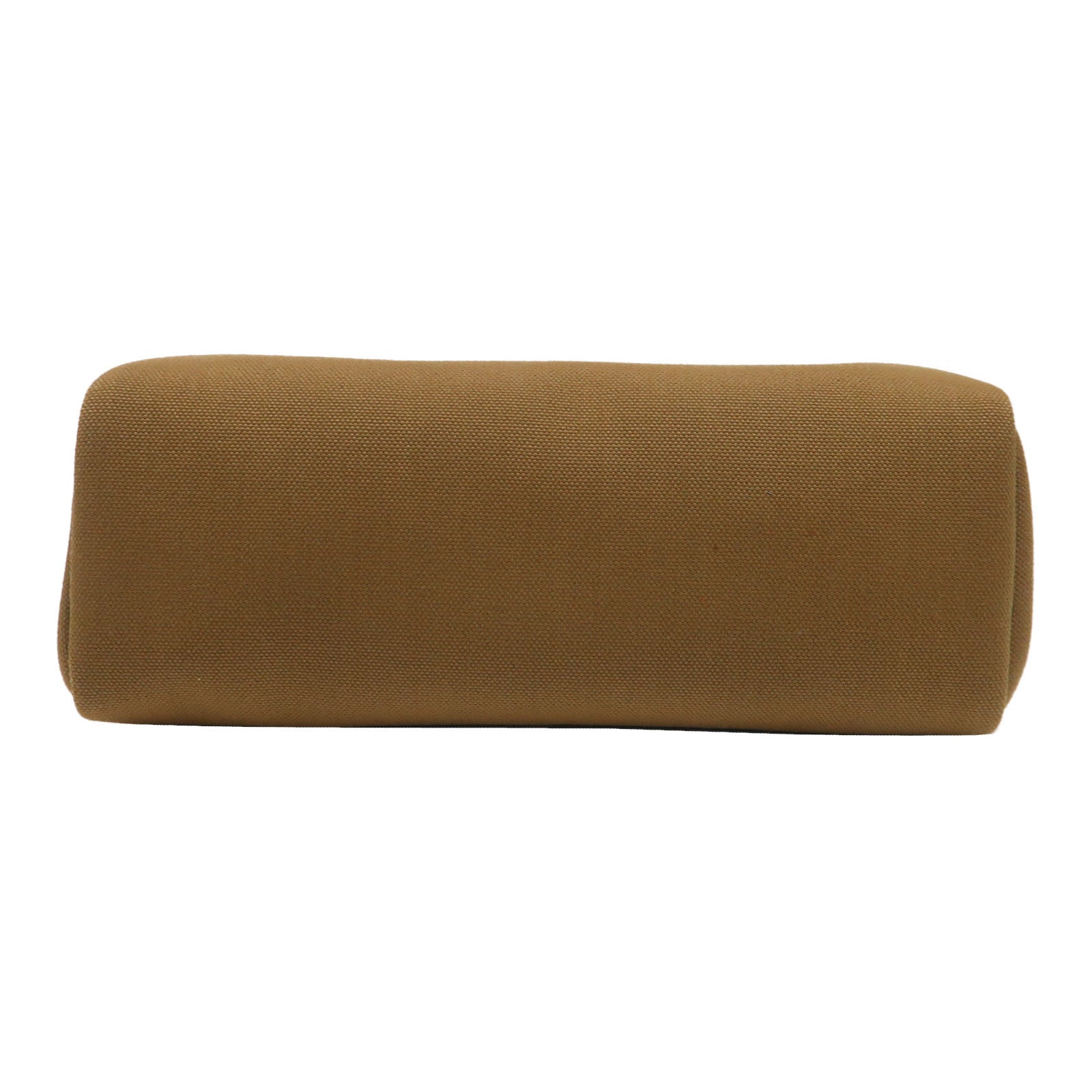 HERMES Toile Militaire帆布Herbag PM銀扣手挽肩背兩用袋粟子色/黑色