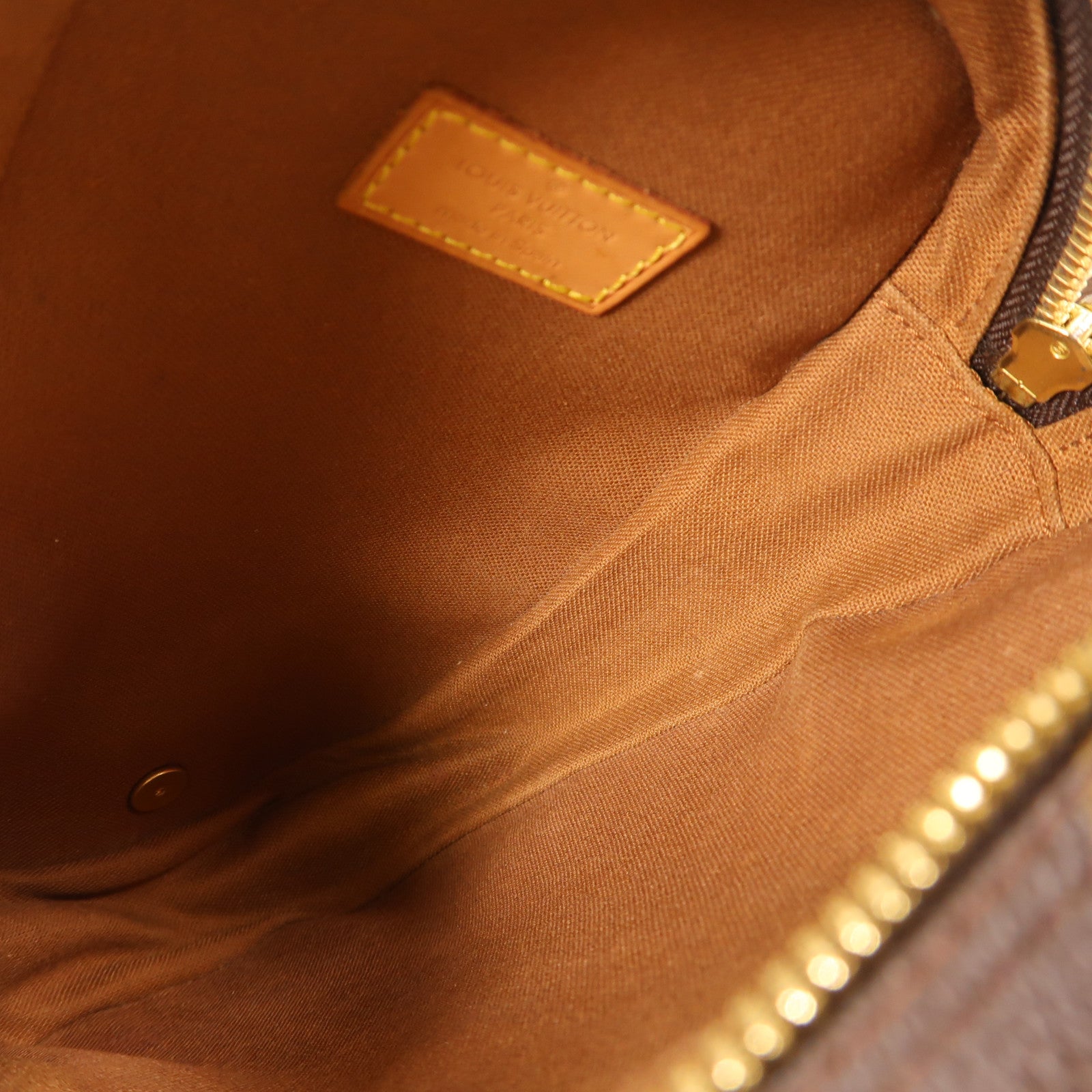 LOUIS VUITTON Monogram Pochette Gange金扣肩背袋棕色