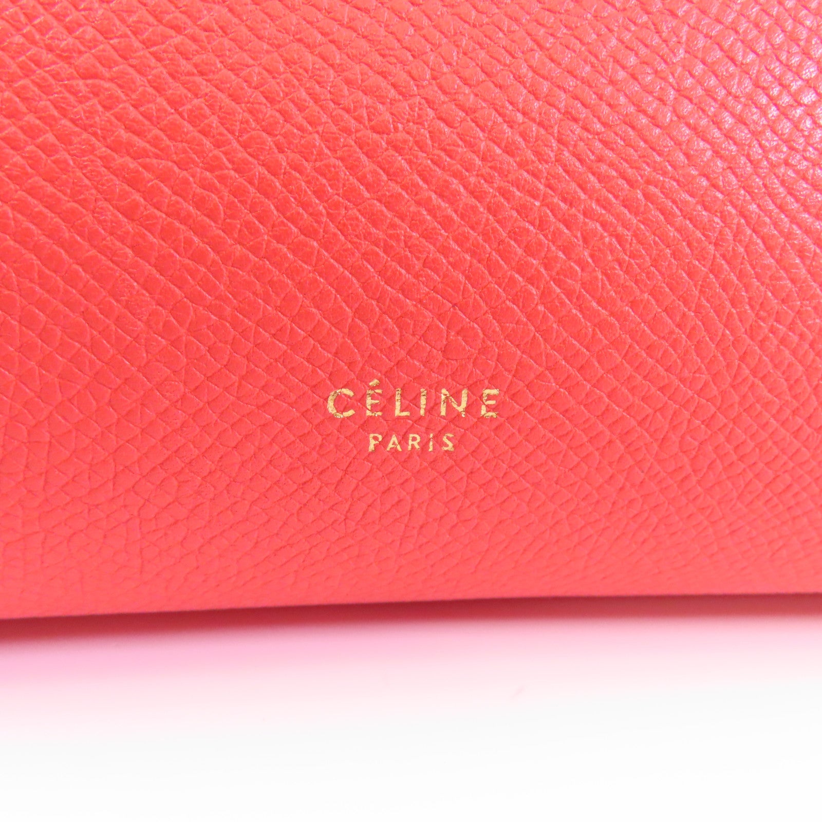 CELINE 牛皮皮革Belt Bag金扣手挽肩背兩用袋紅色