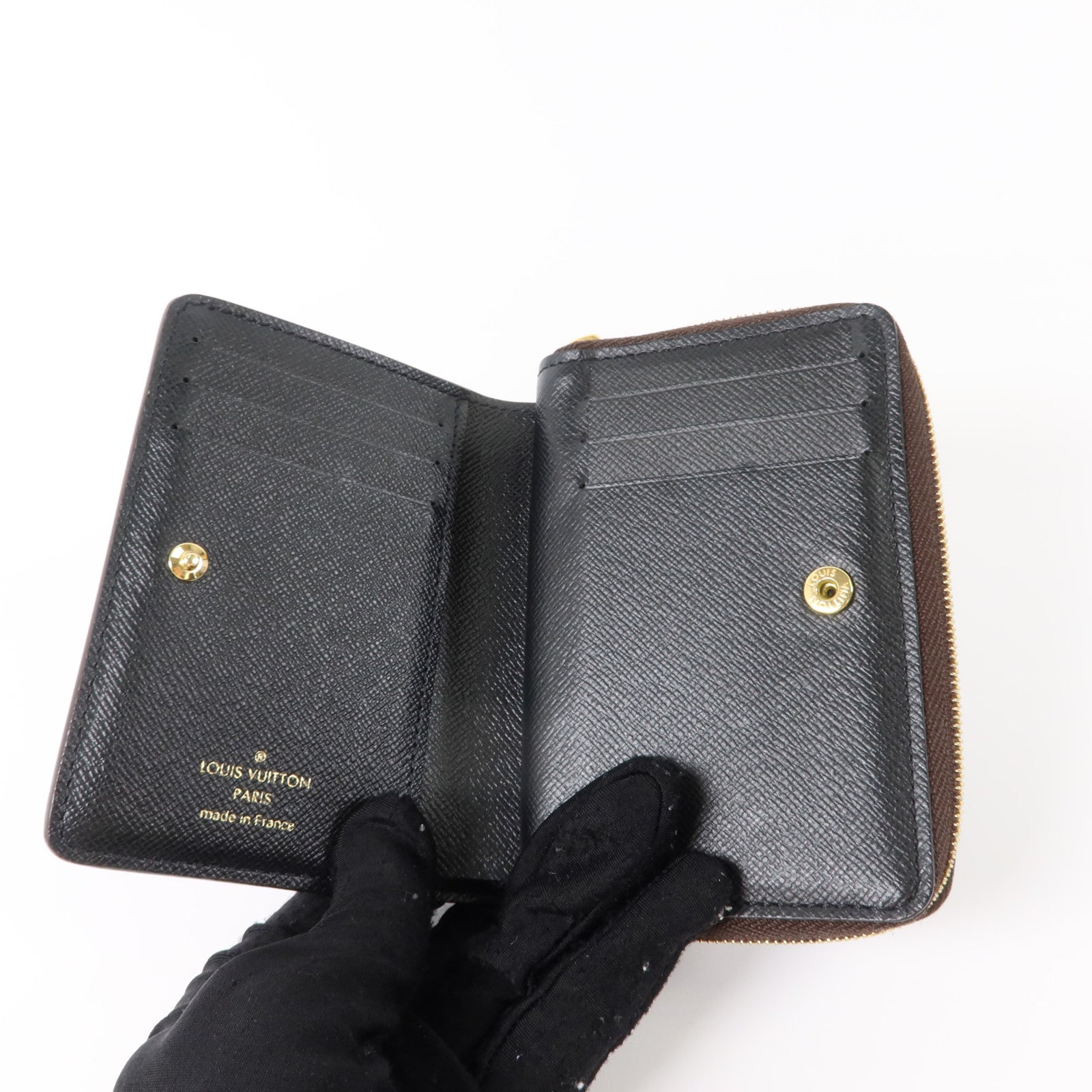 LOUIS VUITTON Monogram Reverse Lou Wallet金扣錢包