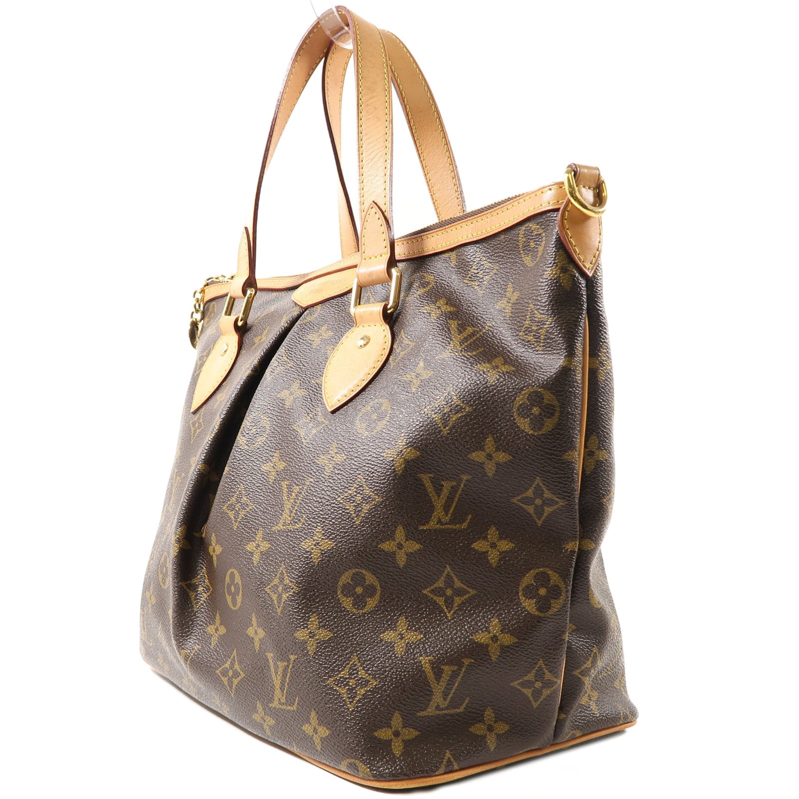 LOUIS VUITTON Monogram Palermo PM金扣手挽肩背兩用袋啡色