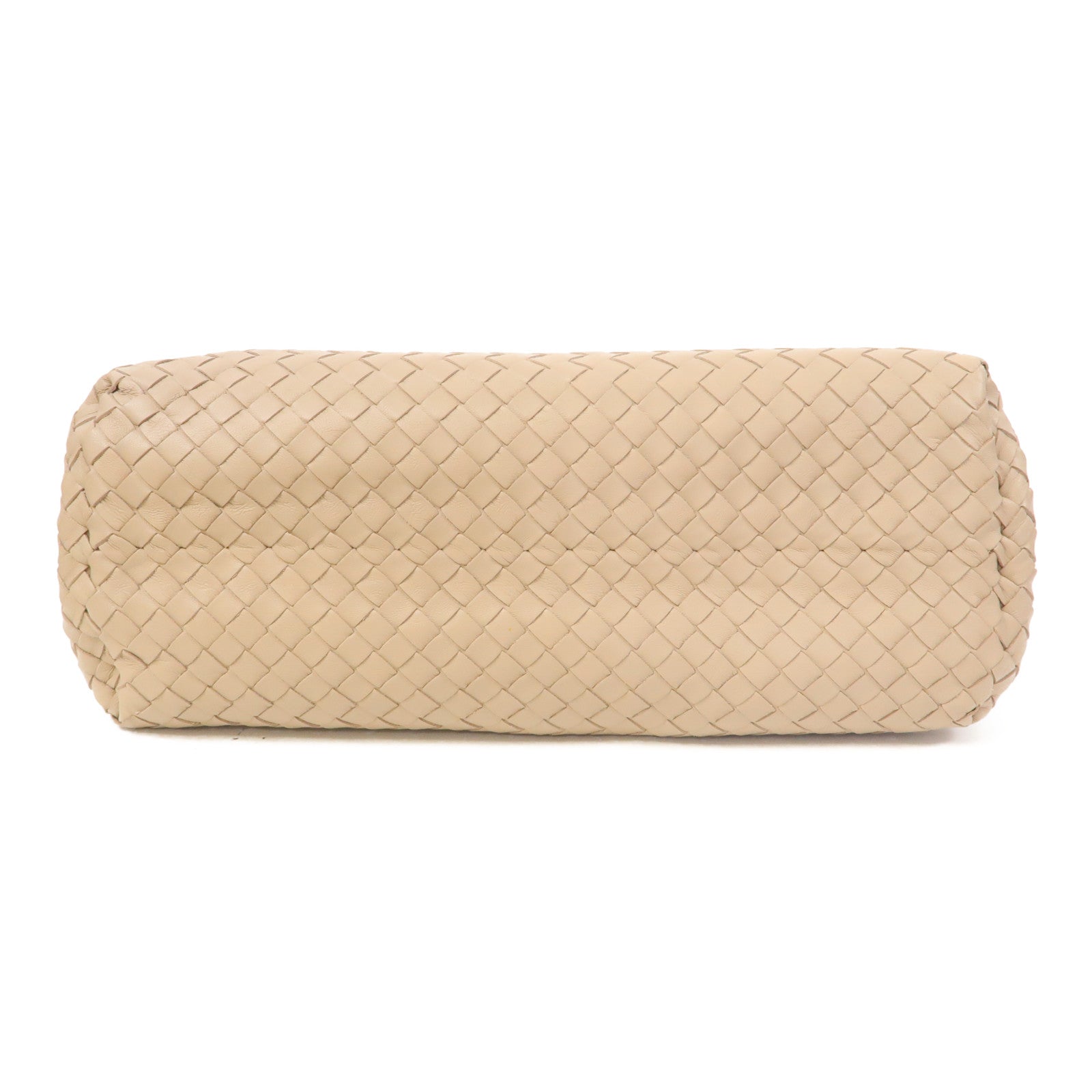 BOTTEGA VENETA 織紋皮革Shoulder Bag金扣肩背袋米色