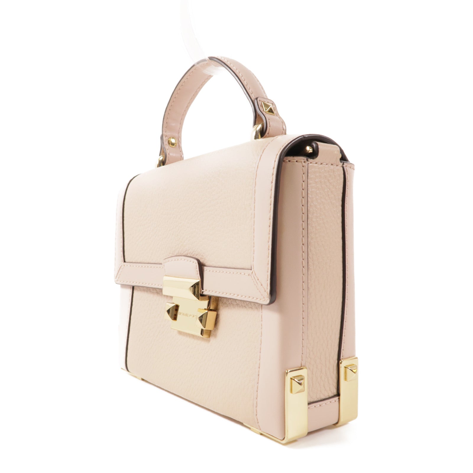 Michael Kors 牛皮皮革Hand Bag金扣手挽肩背兩用袋