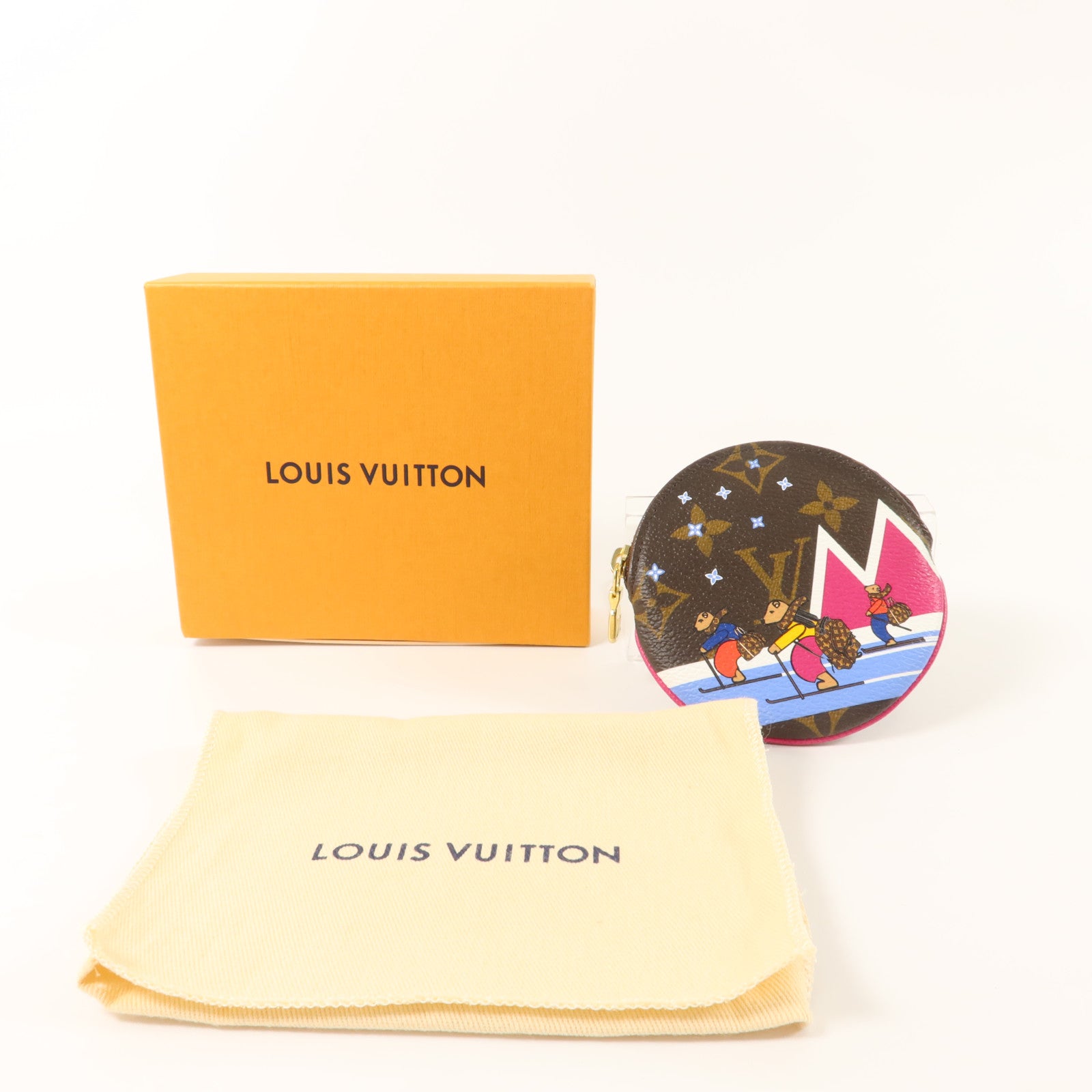 LOUIS VUITTON Monogram Port Monnaie Round金扣零錢包