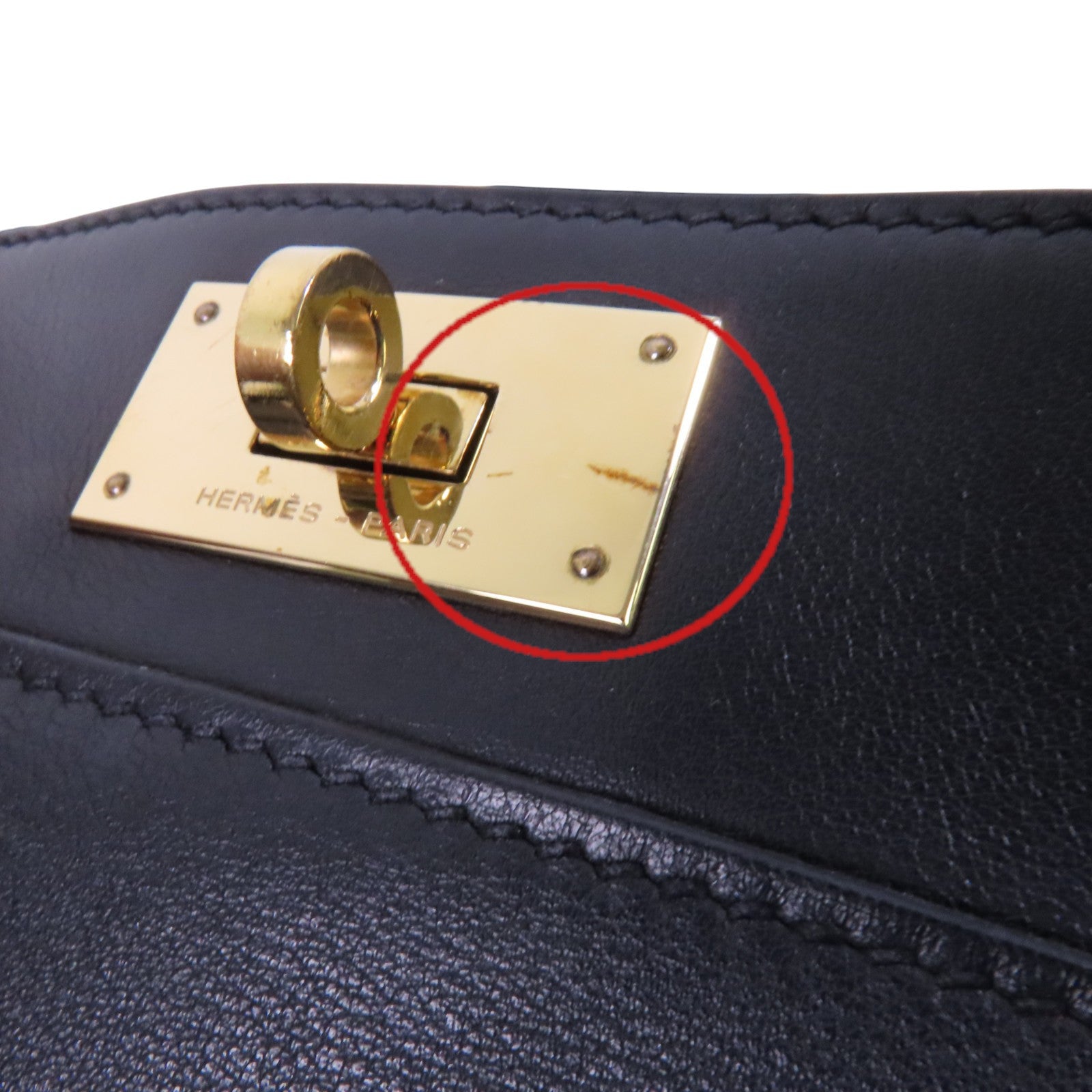 HERMES Swift皮革Tool Box 20金扣手挽肩背兩用袋