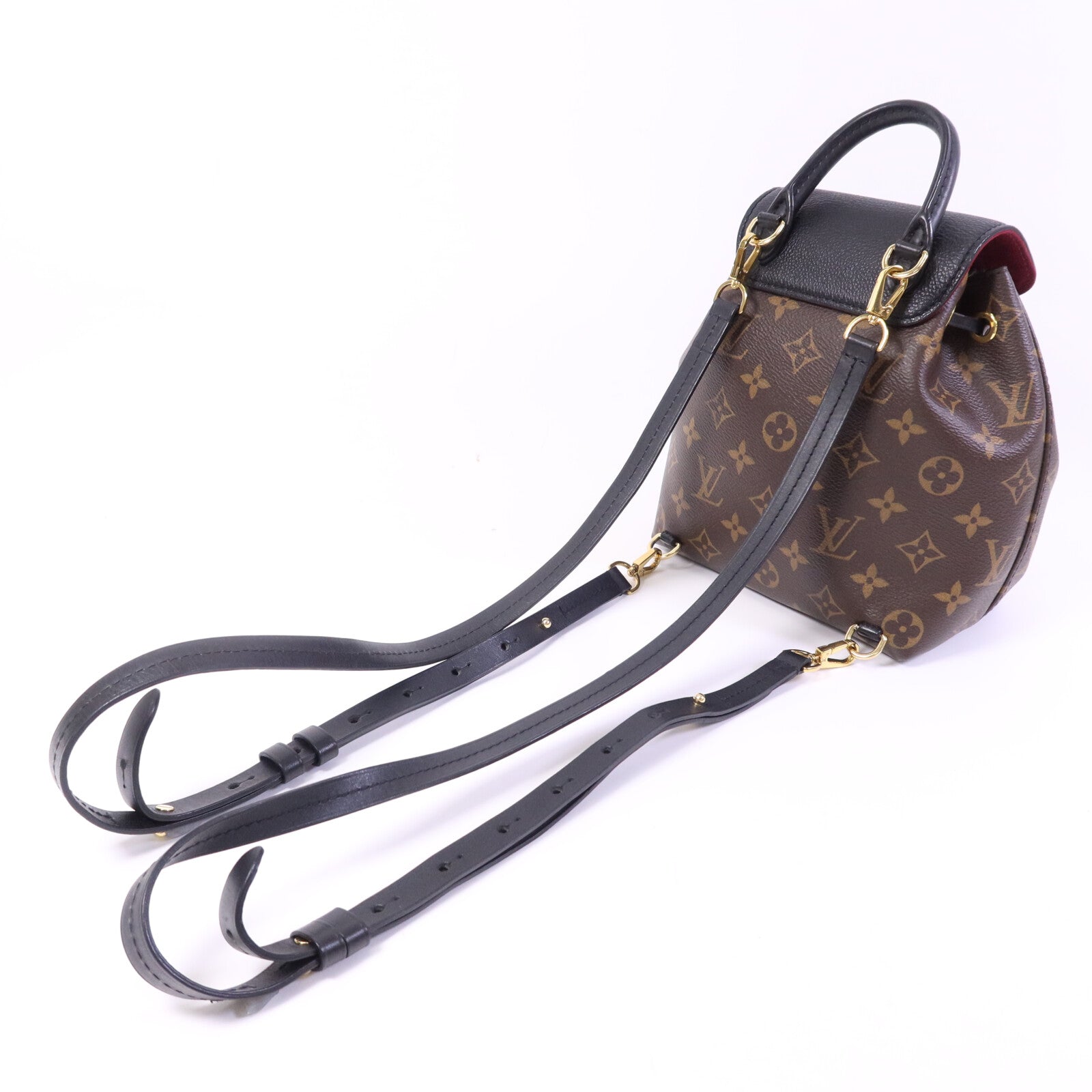 LOUIS VUITTON Monogram Montsouris BB金扣背包