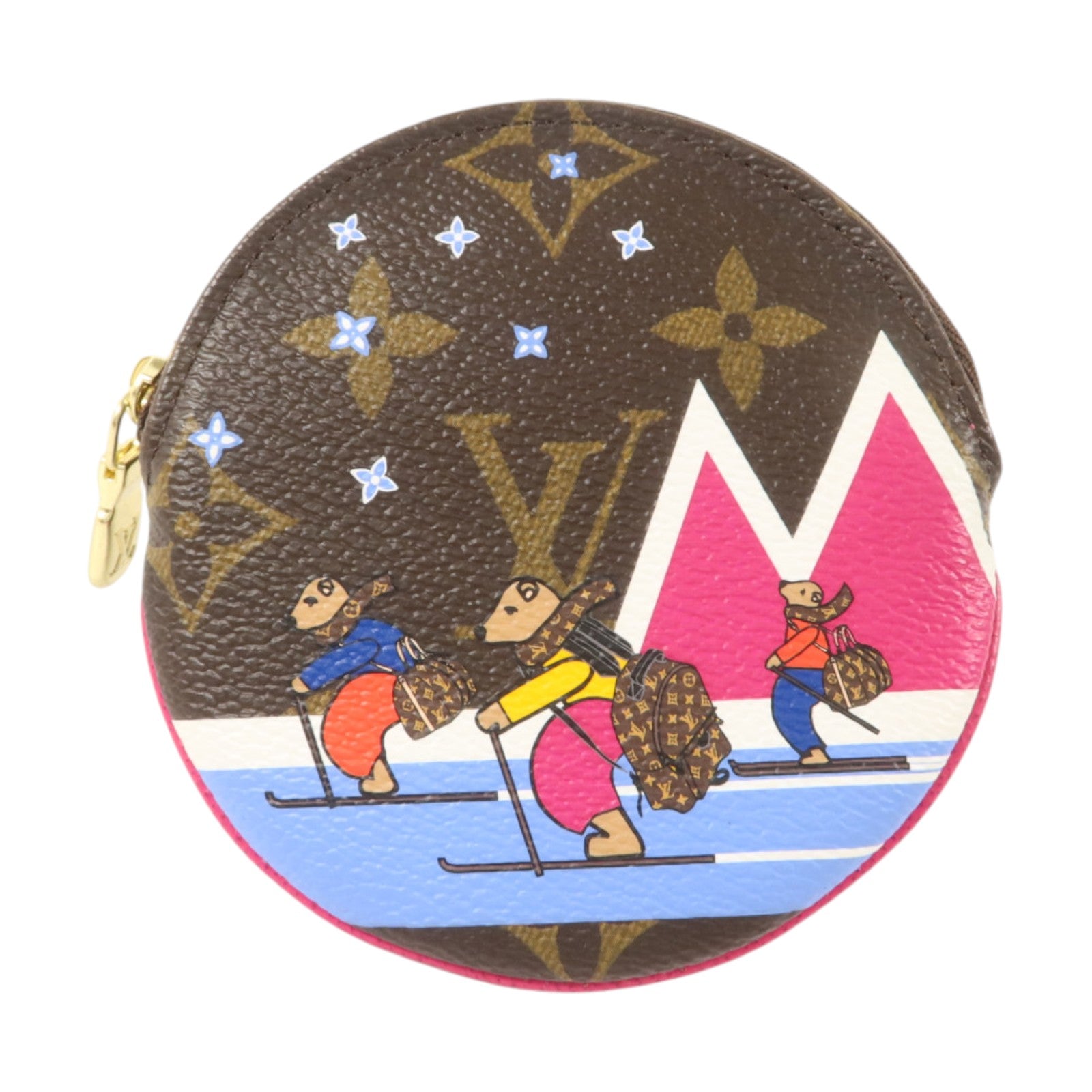 LOUIS VUITTON Monogram Port Monnaie Round金扣零錢包