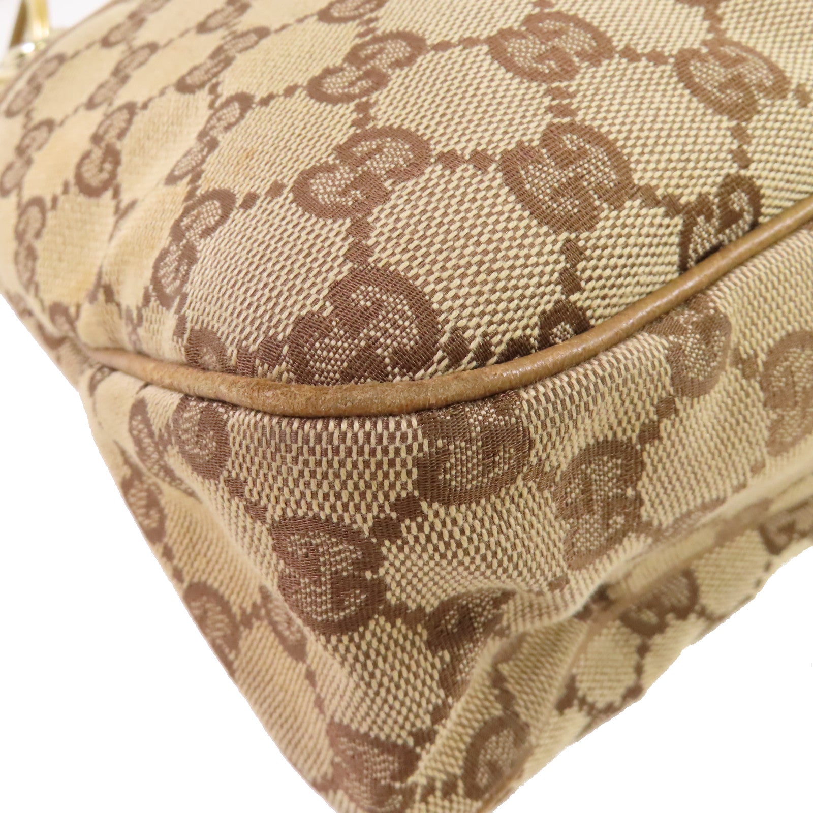 GUCCI GG帆布GG Tote Bag金扣肩背袋啡色