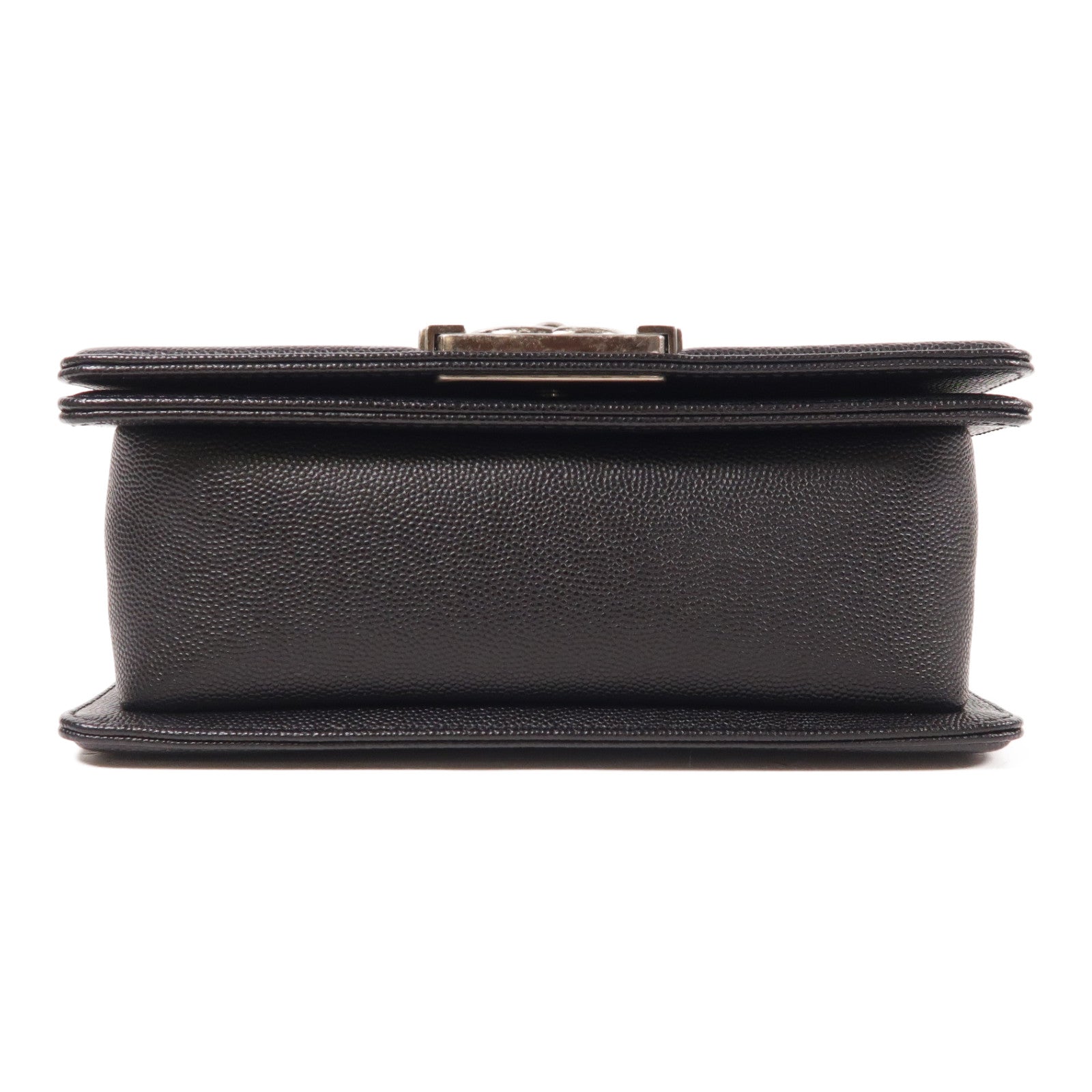 CHANEL CC SHW Boy 20 Chain Shoulder Bag Calfskin Leather Black