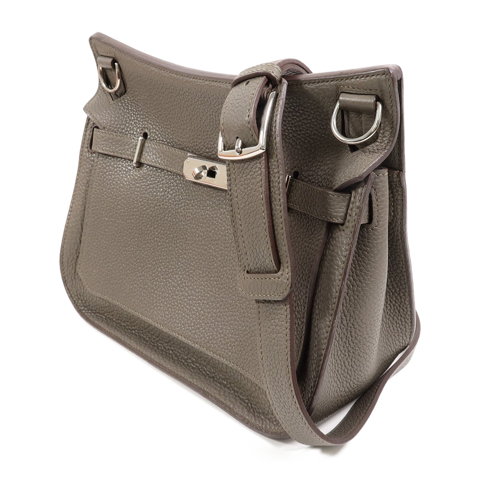 HERMES Togo皮革Jypsiere 28肩背袋Etain