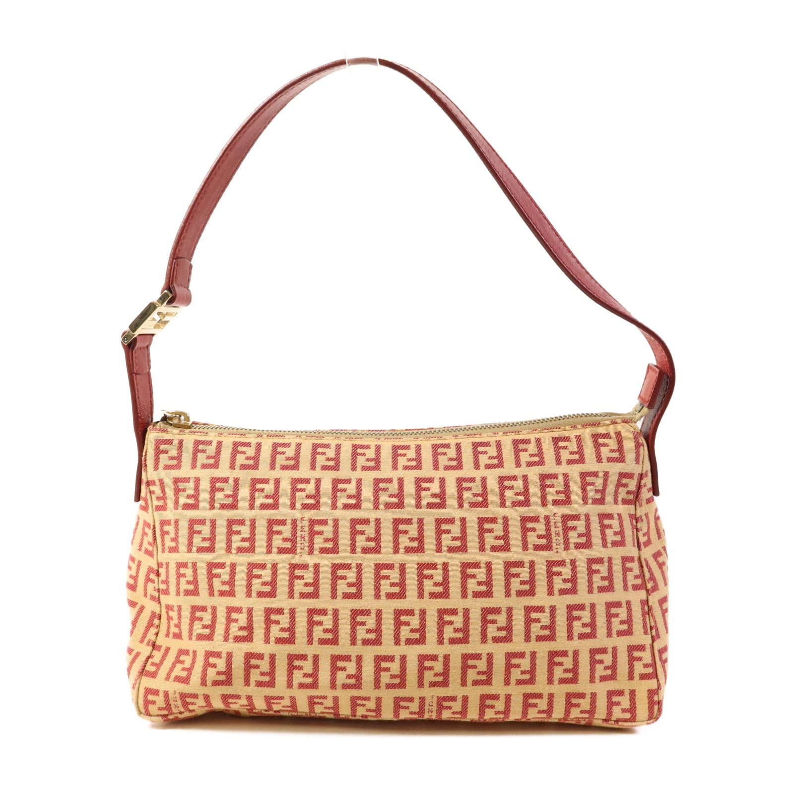 FENDI 帆布Shoulder Bag金扣肩背袋